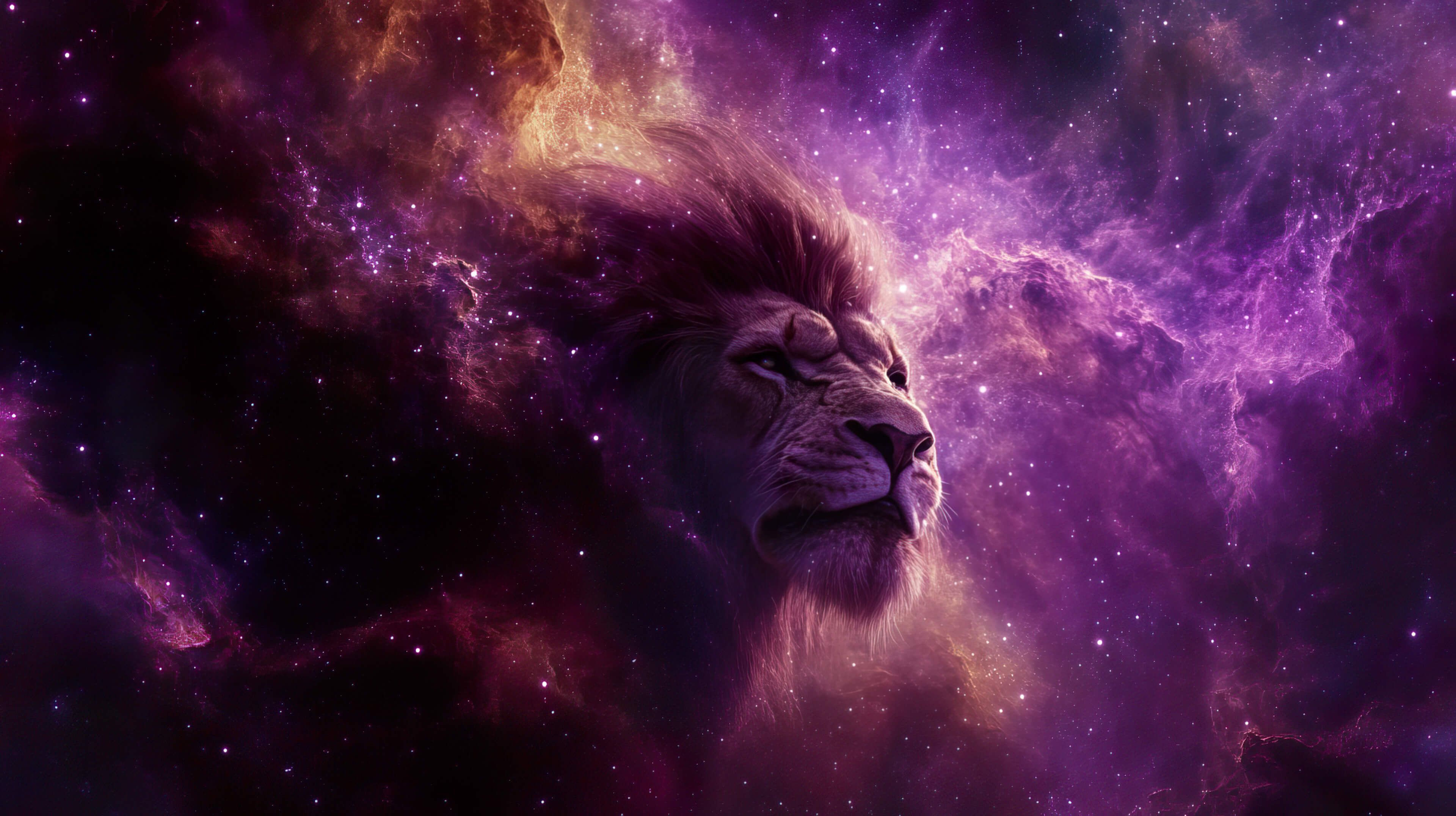 3840x2152 Galaxy Lion Wallpaper, Free, 4k