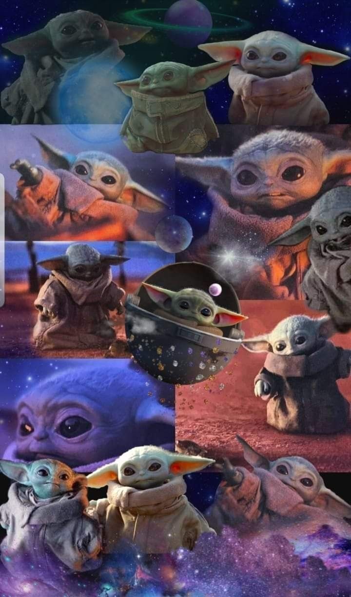 720x1224 Cute Baby Yoda Collage. Baby yoda wallpaper aesthetic, Grogu wallpaper aesthetic, Mandalorian collage wallpaper