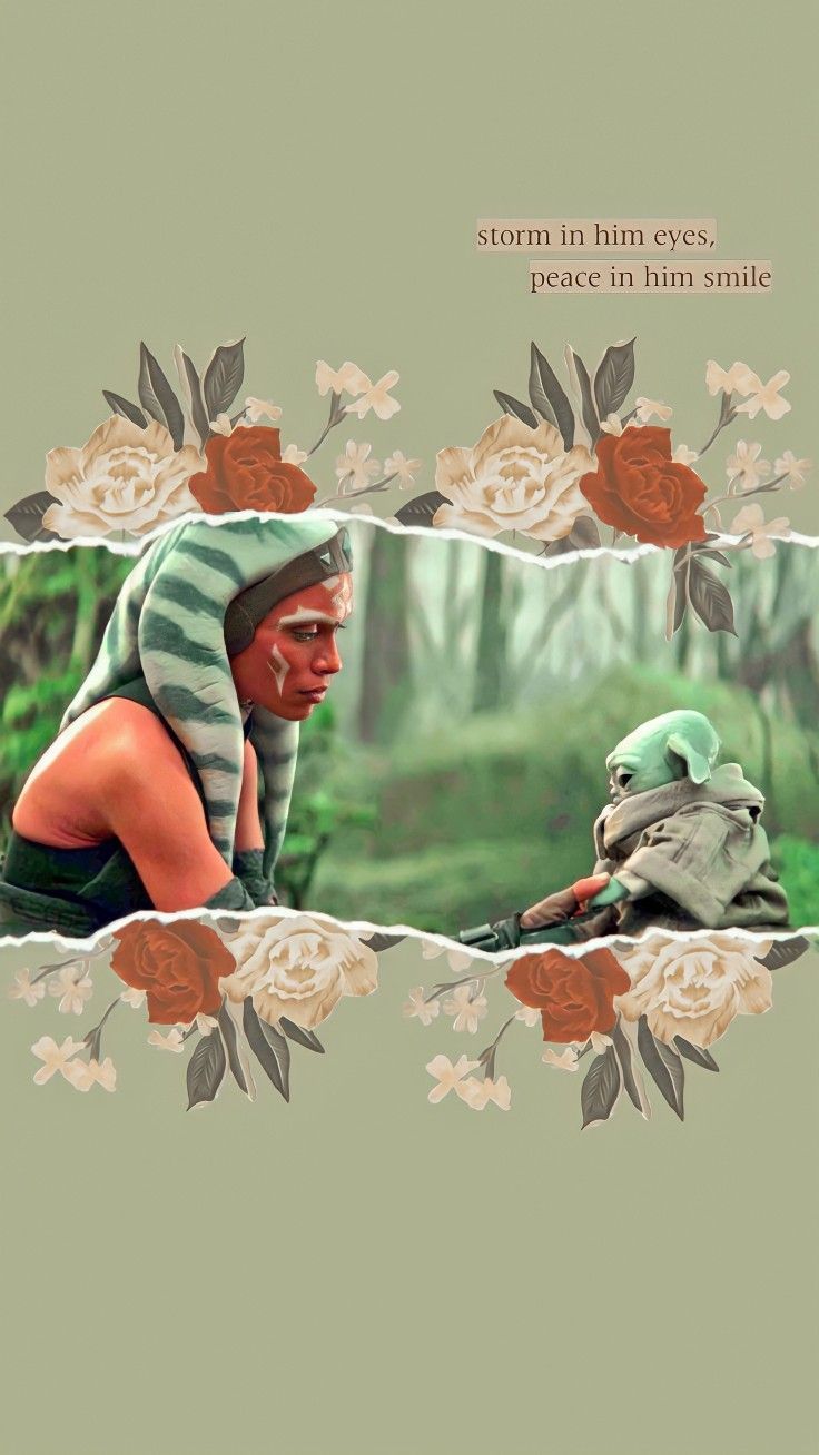 736x1308 Wallpaper ahsoka tano and baby yoda aesthetic