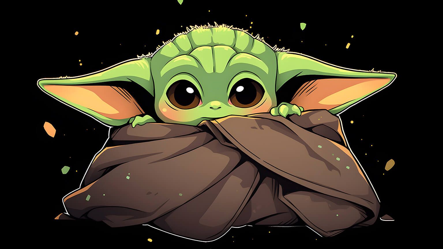 1536x864 Cute Grogu Wallpaper