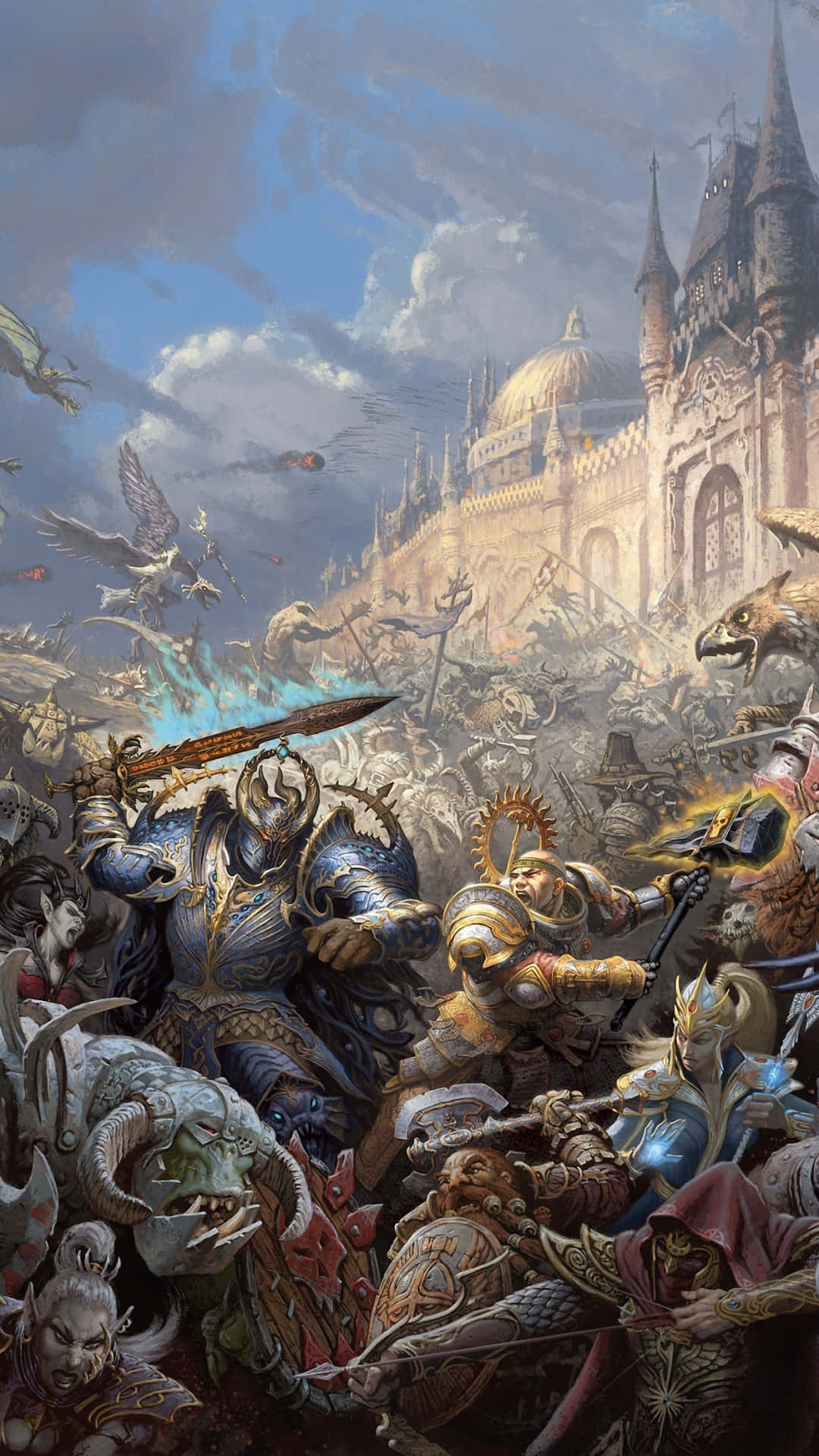 1080x1920 Download Unleash the power of iPhone X to the mythical world of Total War: Warhammer II! Background