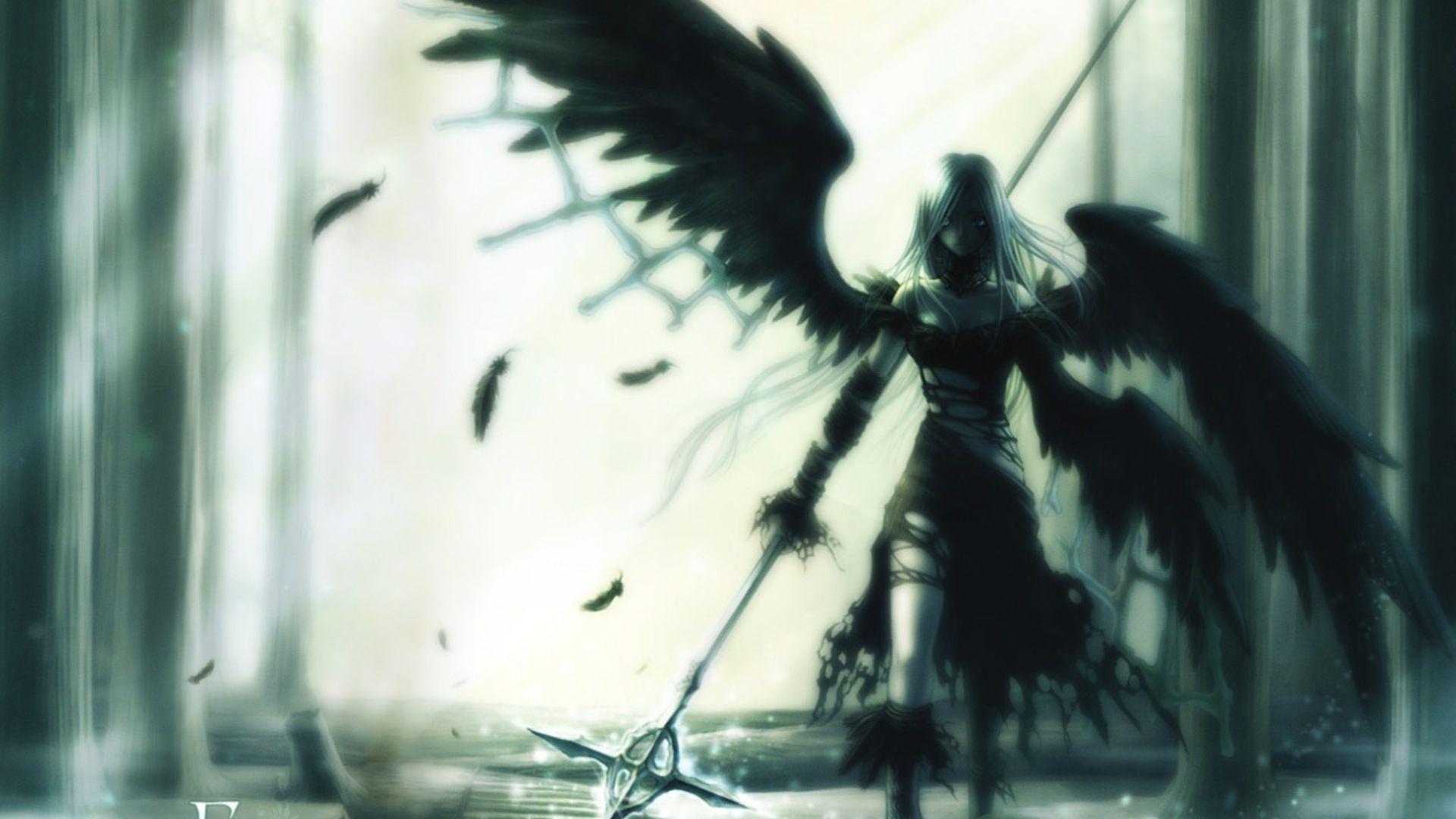 1920x1080 Beautiful Dark Angel Wallpaper Anime