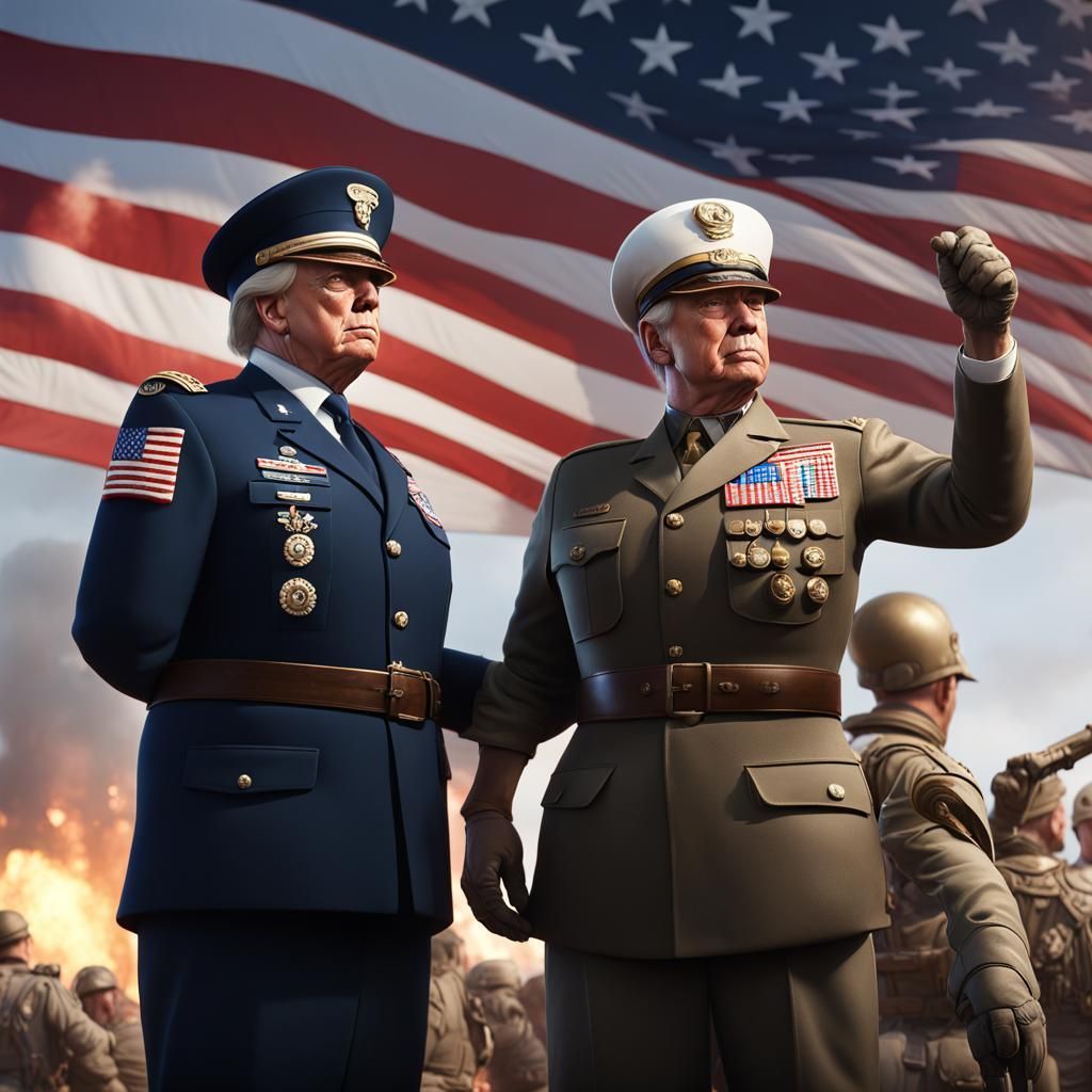 1024x1024 donald trump george patton general commander in chief america winning love peace bright future