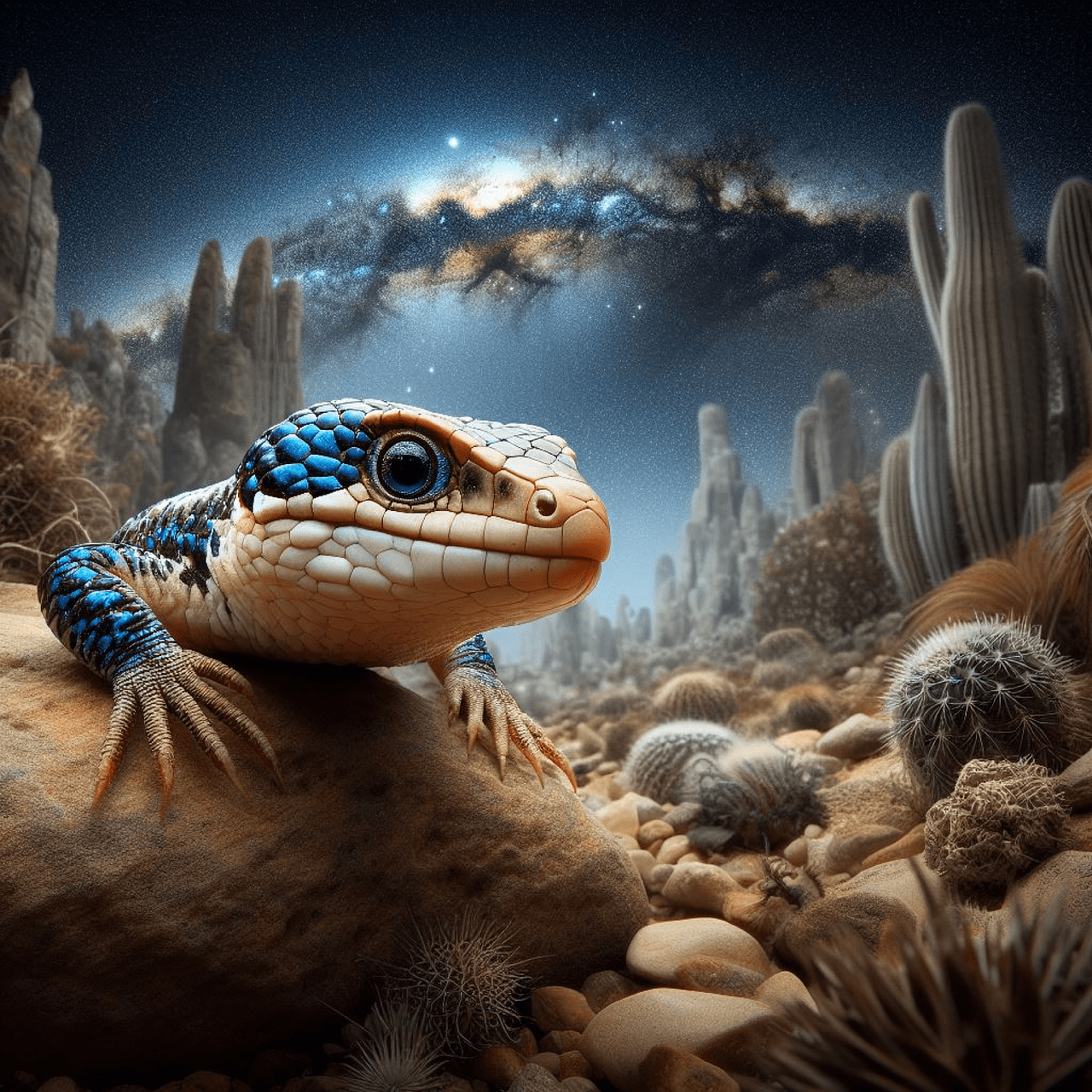 1280x1280 Download Ai Generated Blue Tongued Skink Skink. Royalty Free Stock Illustration Image