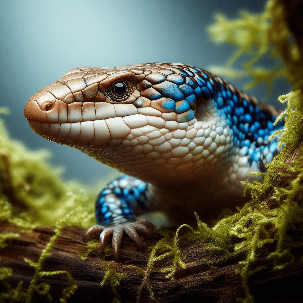 1280x1280 Download Ai Generated Blue Tongued Skink Skink. Royalty Free Stock Illustration Image