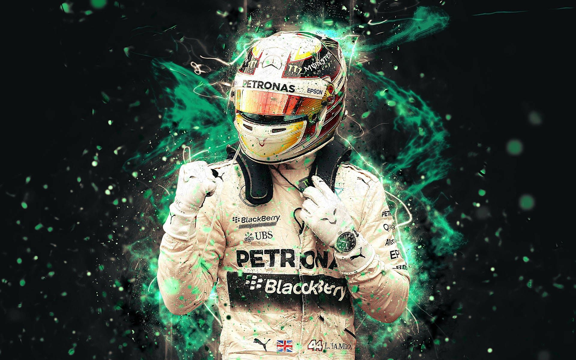 1920x1200 Download Lewis Hamilton F1 In White Racing Gear Wallpaper
