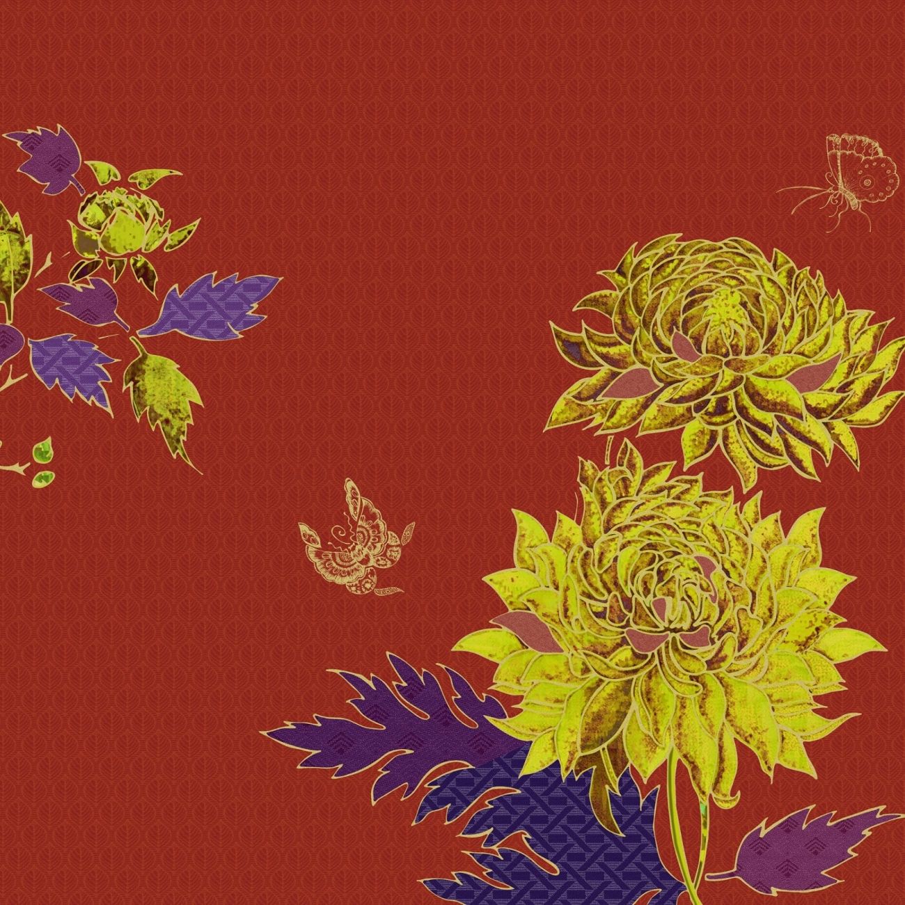 1300x1300 Inkiostro Bianco Flamboyant Wallpaper