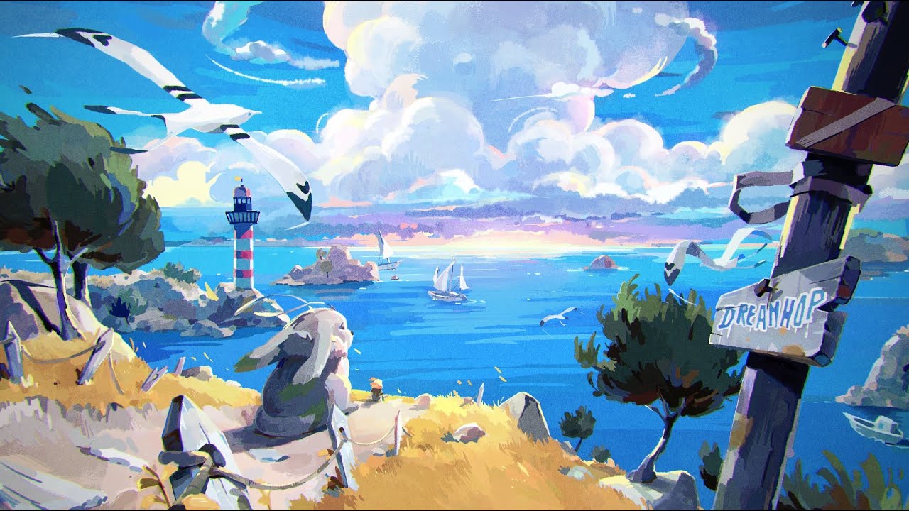 1280x720 Coastline Breeze ☀️ Summer Lofi Beats