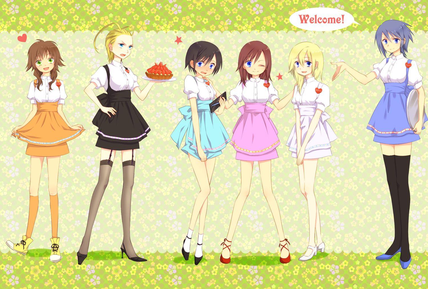 1500x1014 aqua (kingdom hearts) kairi kingdom hearts larxene namine olette