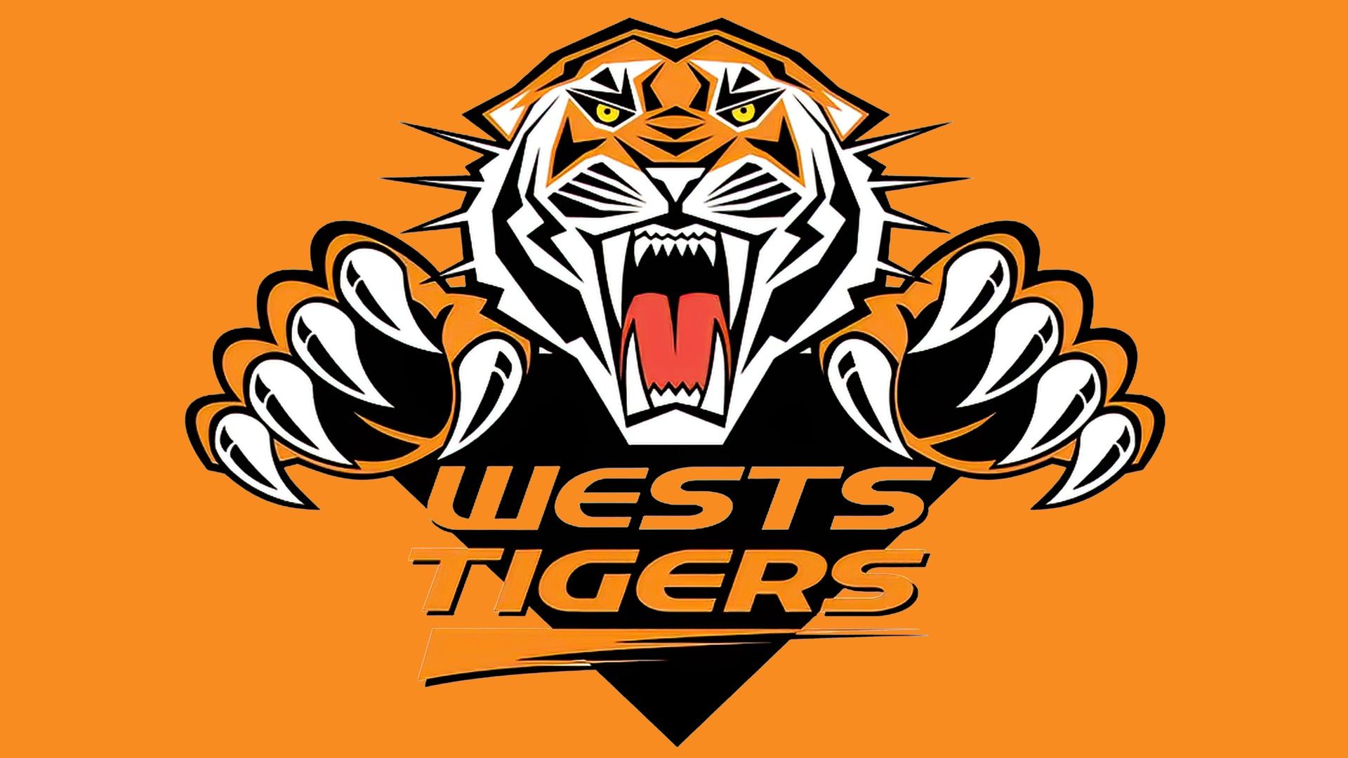 1920x1080 NRL Wests Tigers Team Colours Rugby League Flag