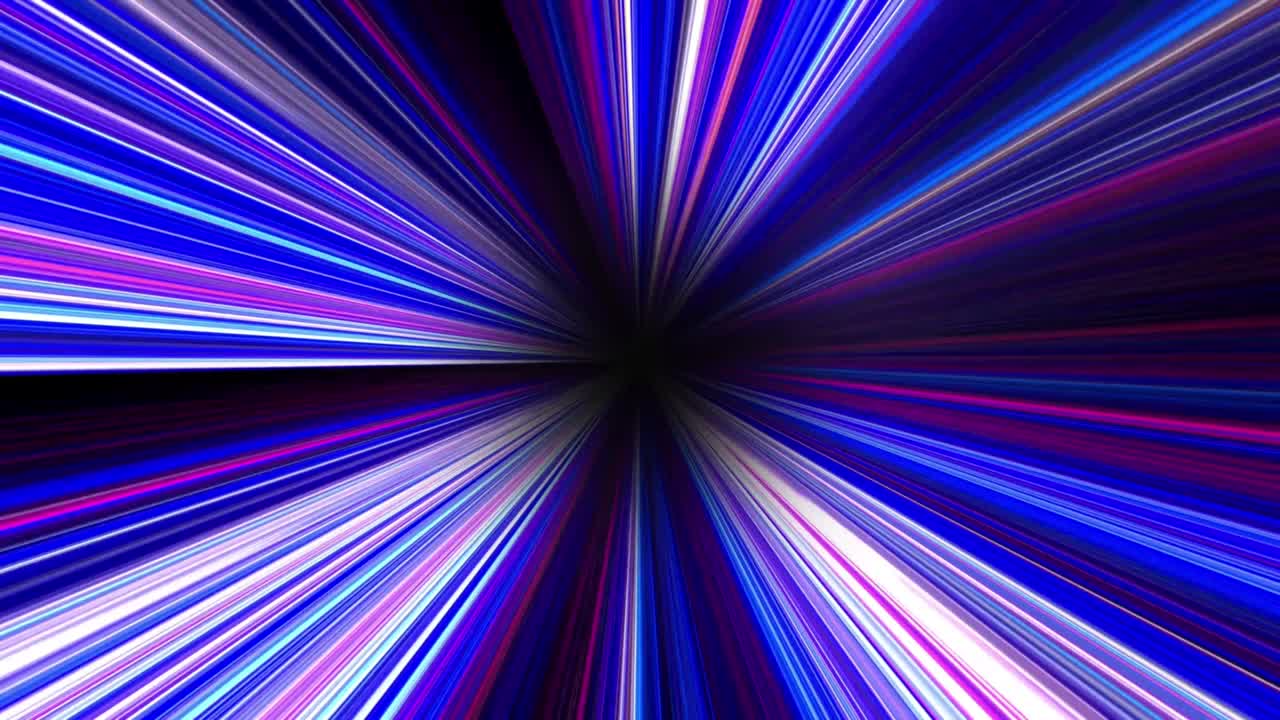 1280x720 Animation colorful speed lines effect isolate on black background