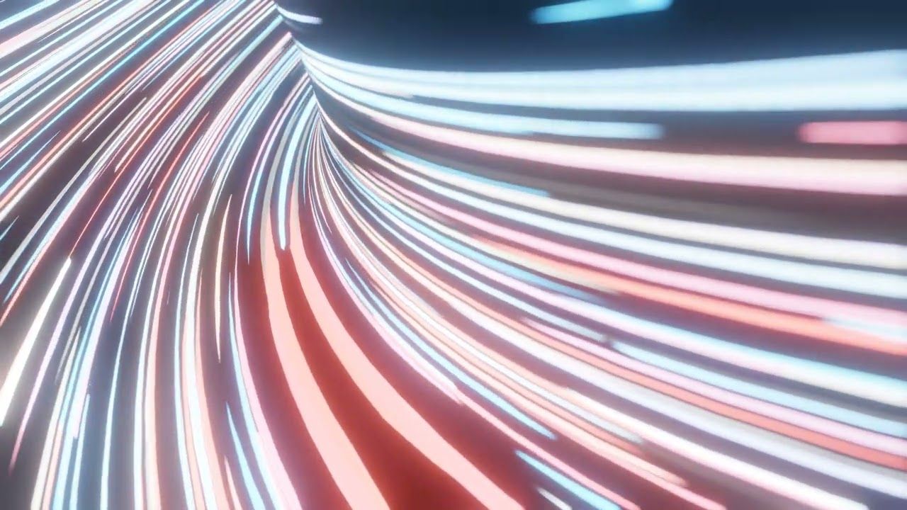 1280x720 Abstract High Speed Flying Lines 4K Motion Background Loop Blur Neon Light Ray Red Blue Screensaver