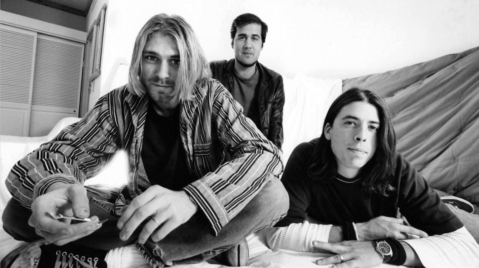 1934x1083 Wallpaper Dave Grohl, Nirvana, Monochrome, Fun, Poster, Background Free Image