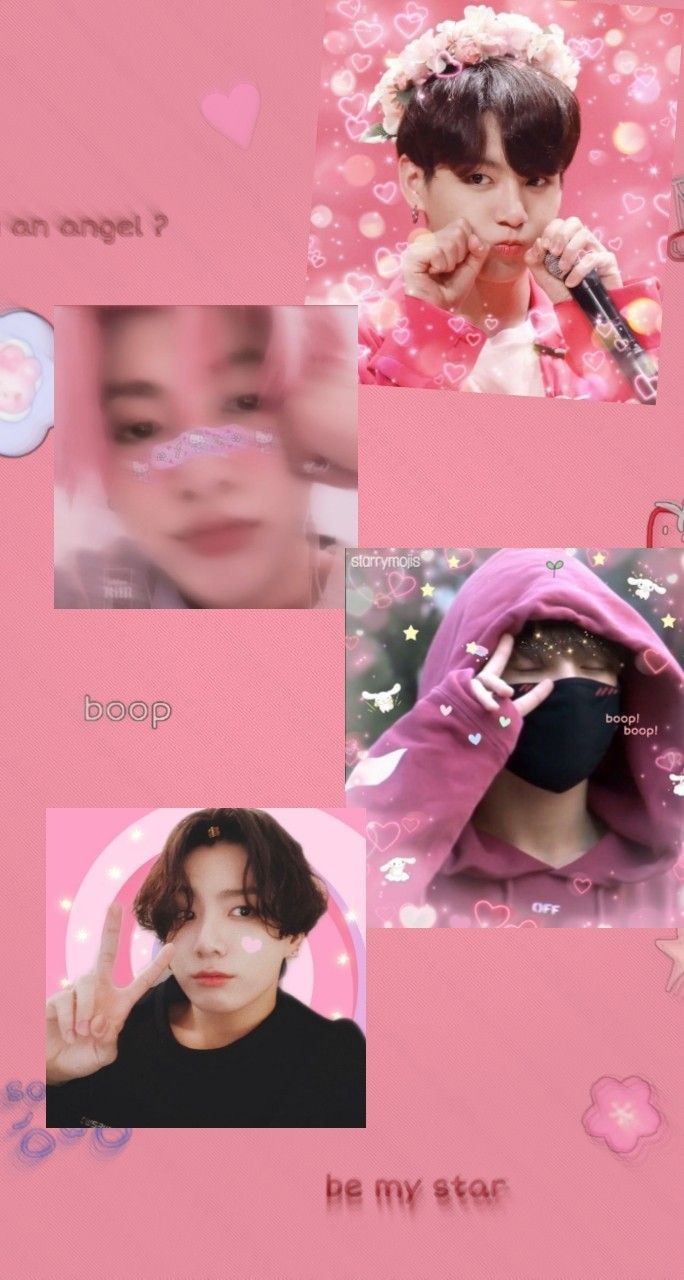 684x1280 Jeon Jungkook pink aesthetic Phone wallpaper