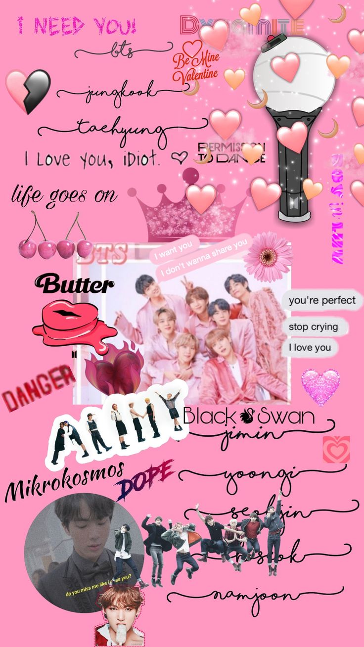 736x1308 BTS pink wallpaper