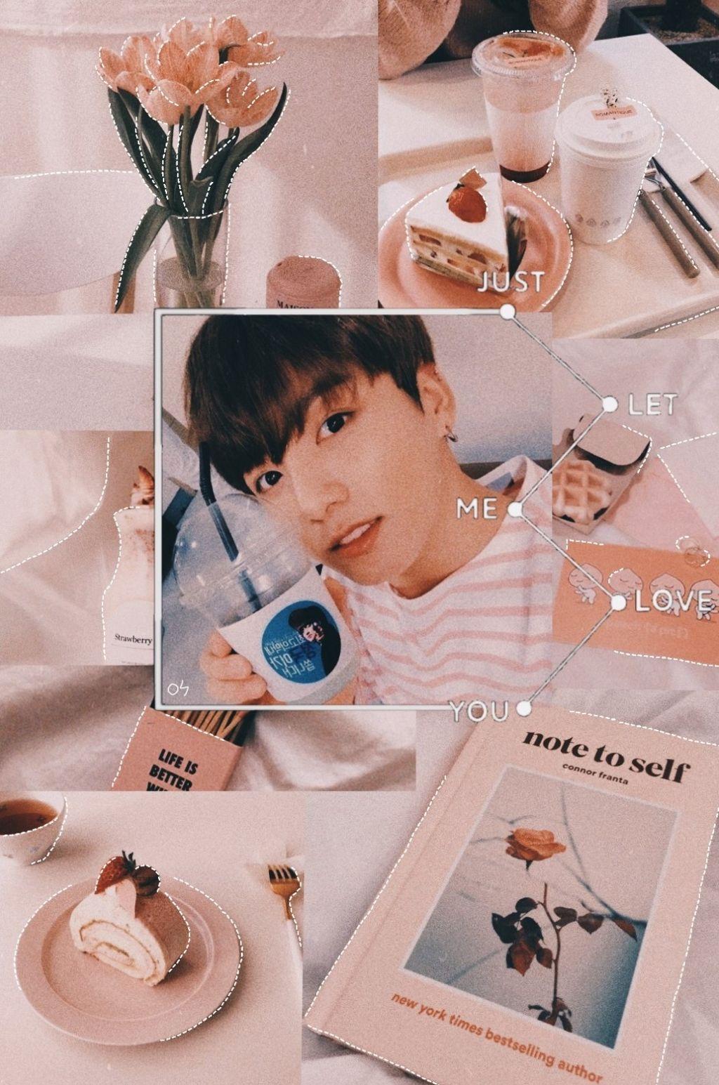 1024x1545 Jungkook Pink Aesthetic Wallpaper