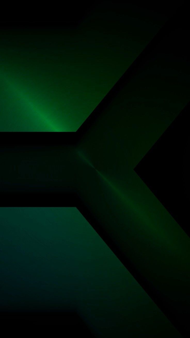 736x1308 Green and Black Arrow Phone Wallpaper. Dark green tech design, Dark green gaming background, Dark green background hd