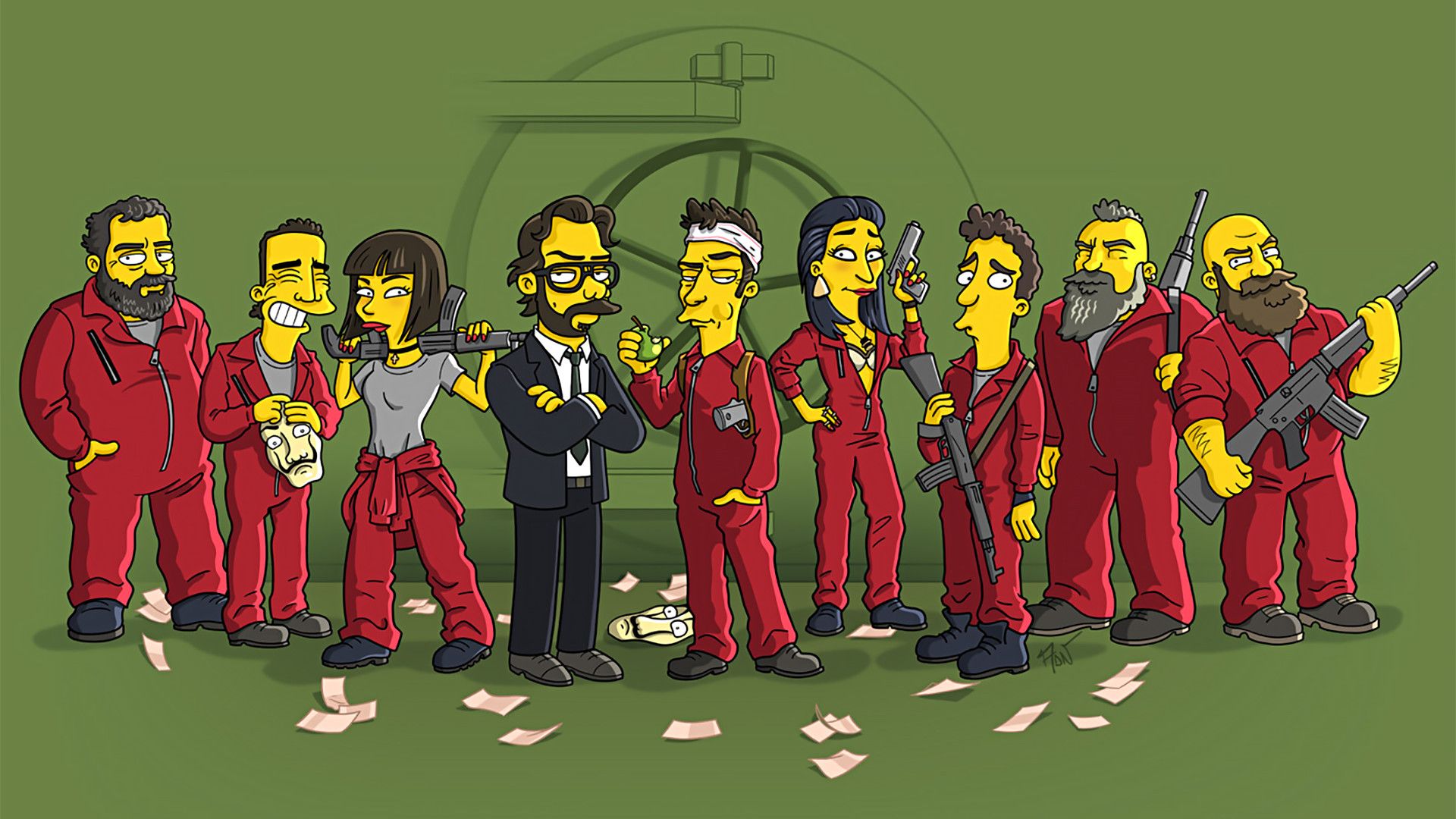 1920x1080 TV Series Money Heist Background Wallpaper 53048
