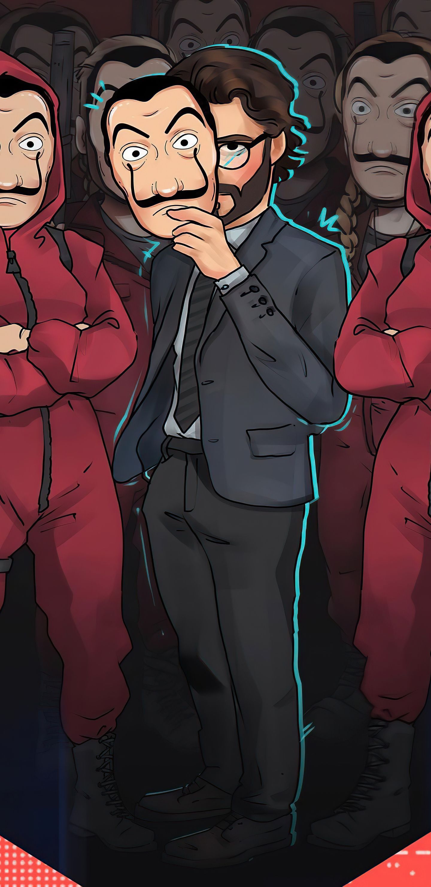 1440x2960 Money Heist Team Illustration Samsung Galaxy Note S S SQHD , HD 4k Wallpaper, Image, Background, Photos and Picture