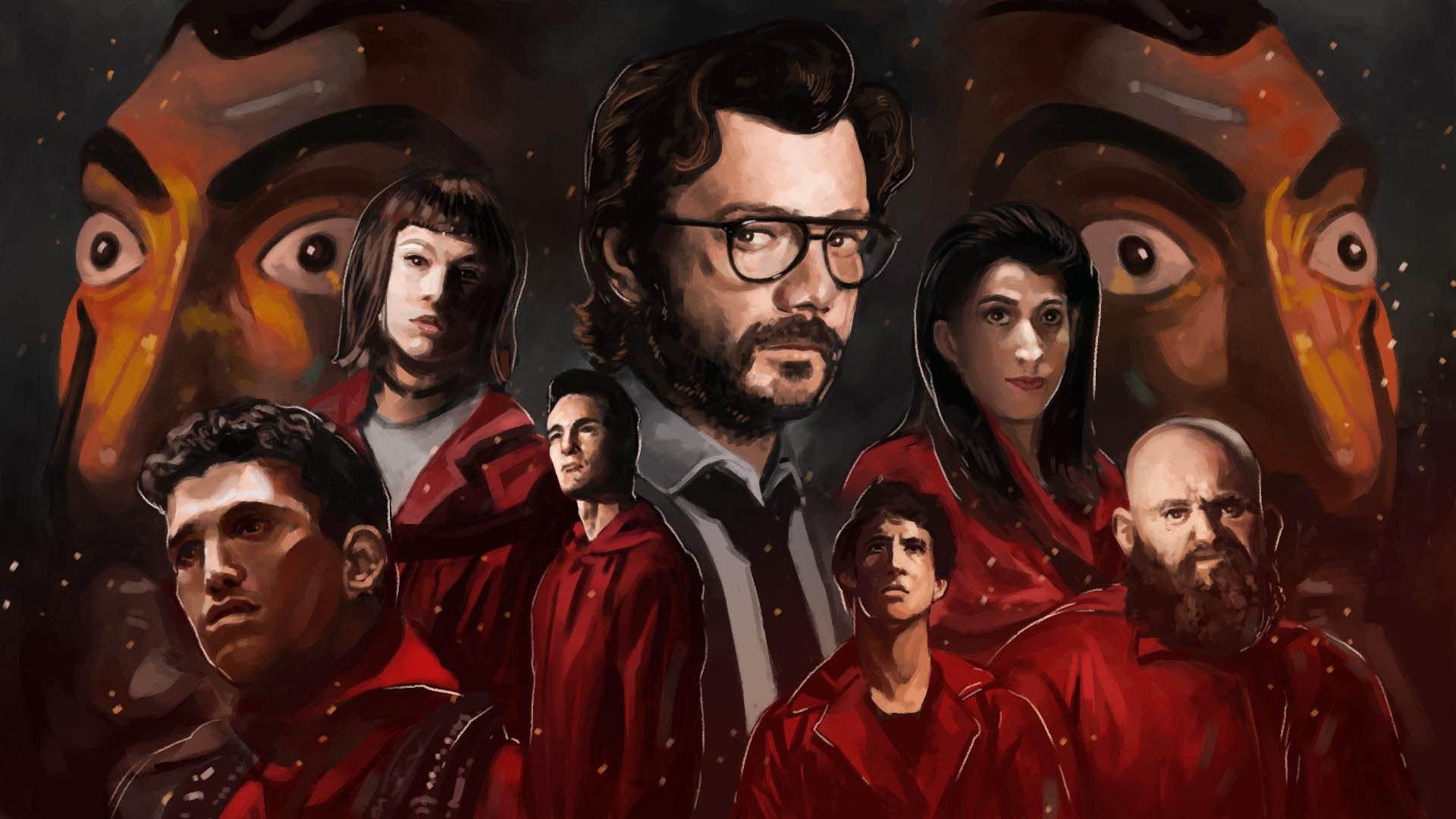 1920x1080 Money Heist Animated Wallpaper