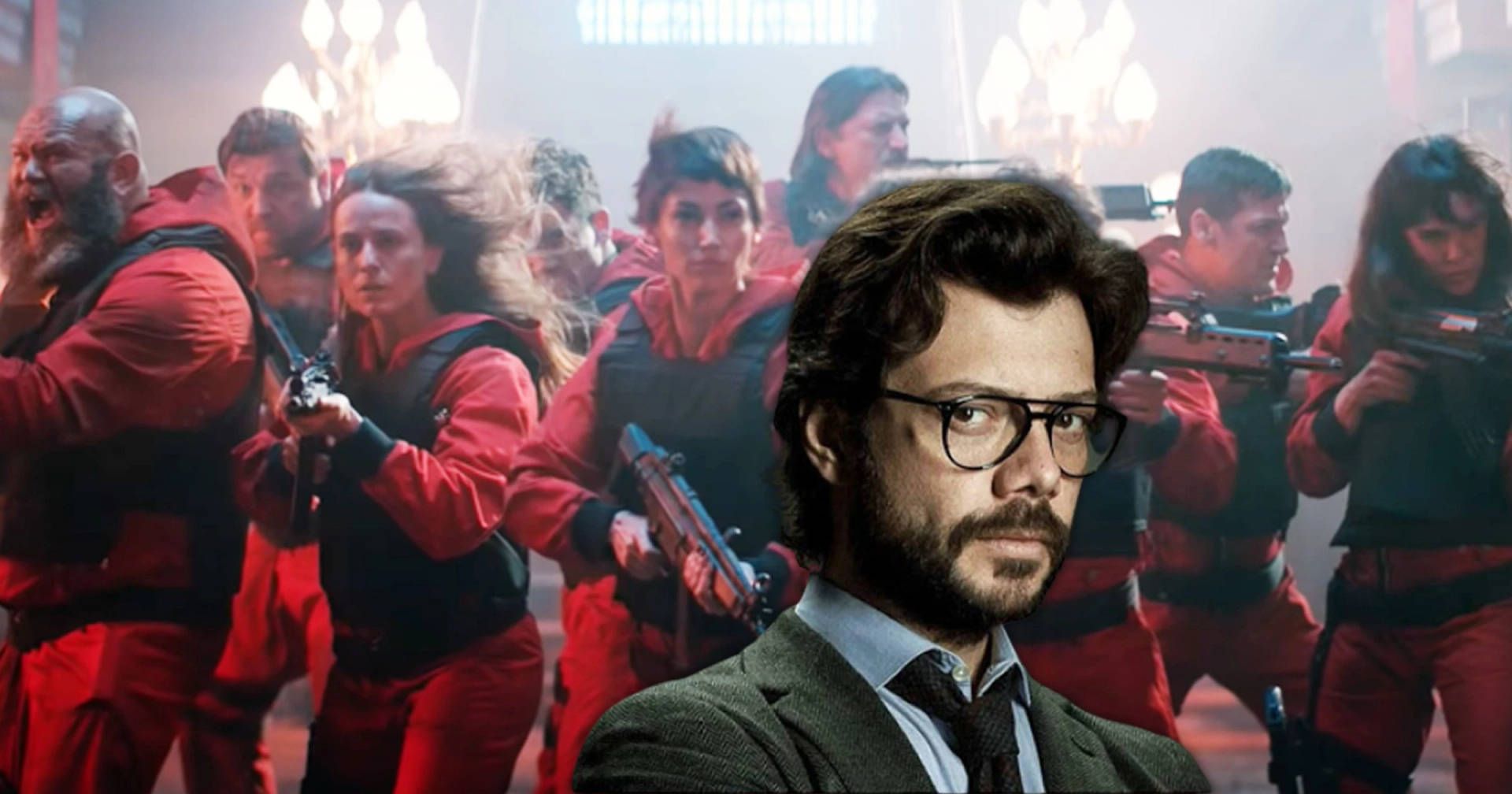 1920x1008 Download free Heist Team And Professor Money Heist 4k Wallpaper
