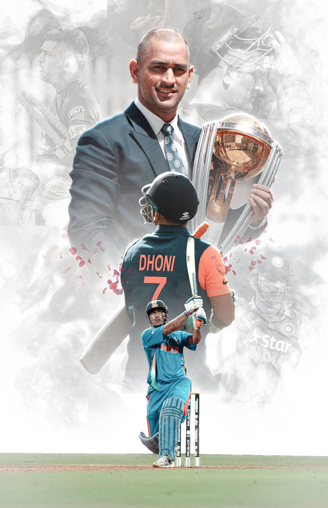 1242x1920 Icc World Cup Trophy Dhoni HD Wallpaper