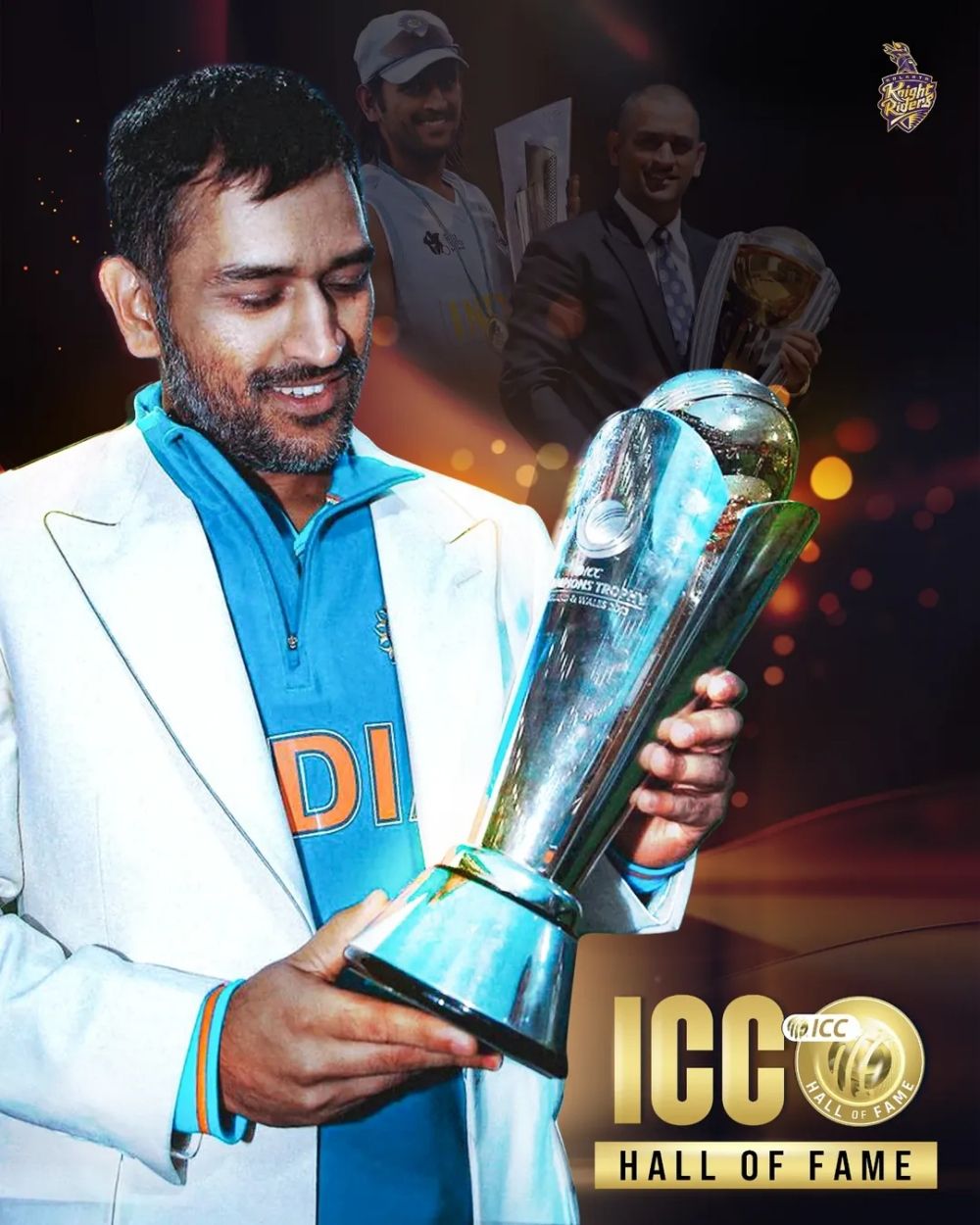 1000x1250 Beautiful MS Dhoni Wallpaper Shared by Kolkata Knight Riders. MS Dhoni Wallpaper: IPL Teams Honour After Former India Captain MSD Was Inducted Into ICC Hall of Fame. Latest Photo, Image