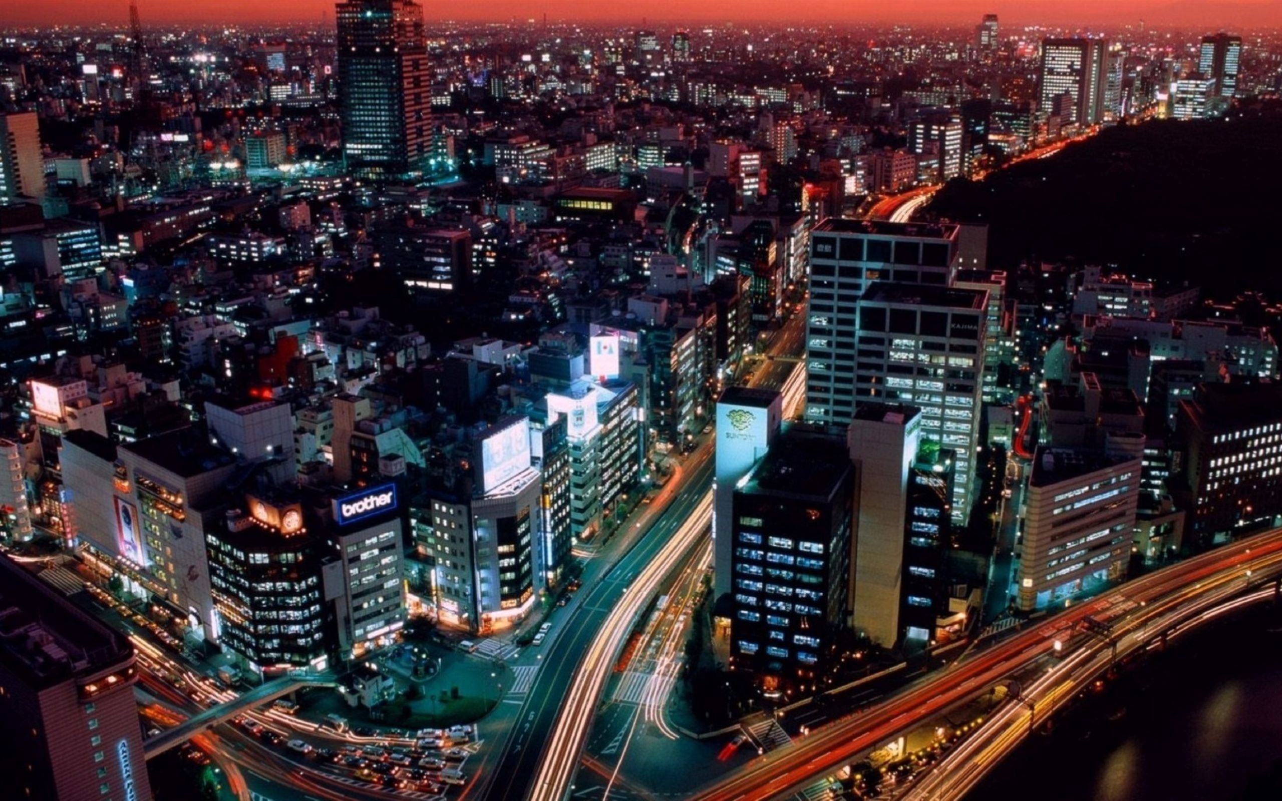 2560x1600 Night View Tokyo Japan MacBook Air Wallpaper Download