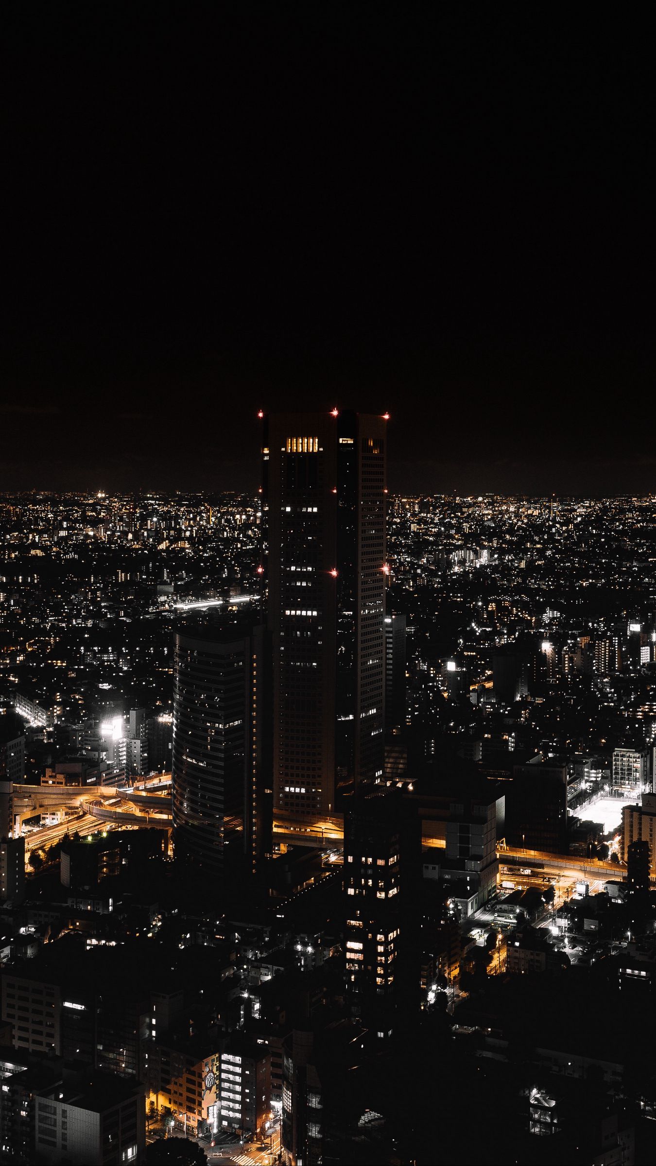 1350x2400 Download wallpaper 1350x2400 night city, view from above, city lights, skyscrapers, tokyo, japan iphone 8+/7+/6s+/for parallax HD background
