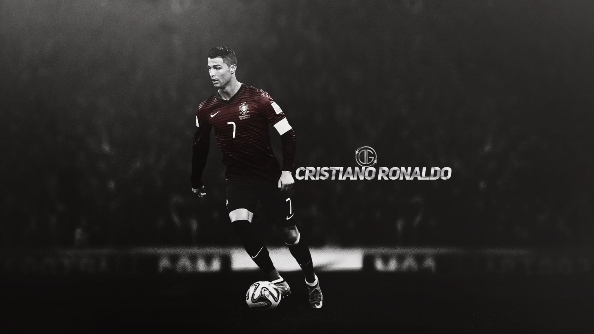 1920x1080 Black And White Photo Of Cristiano Ronaldo HD Ronaldo Wallpaper