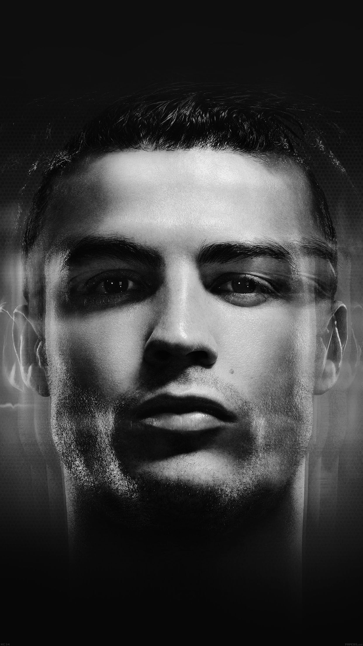1242x2208 Cristiano Ronaldo Amazing Face Rocks Soccer iPhone 6 Wallpaper
