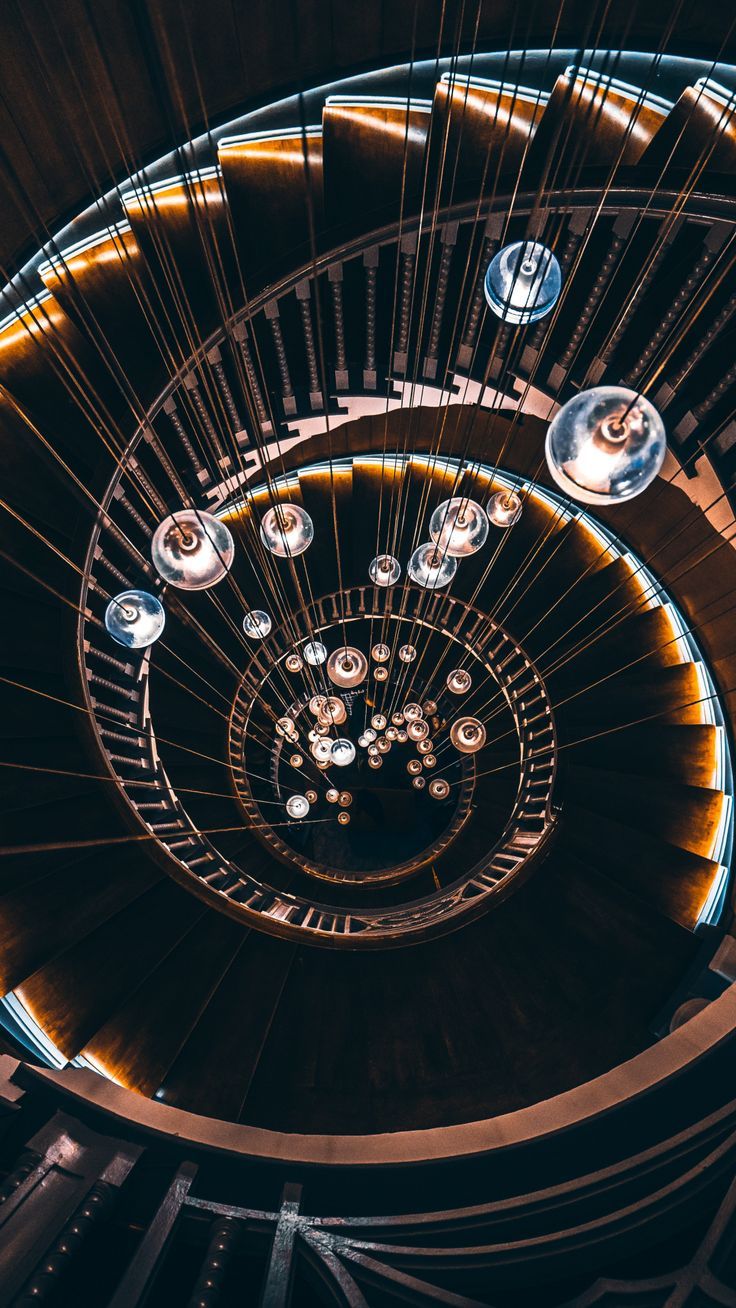 736x1308 Brown Spiral Staircase With White Light Fixture Wallpaper for Android [Full HD], 1080x1920 Other Background and Image