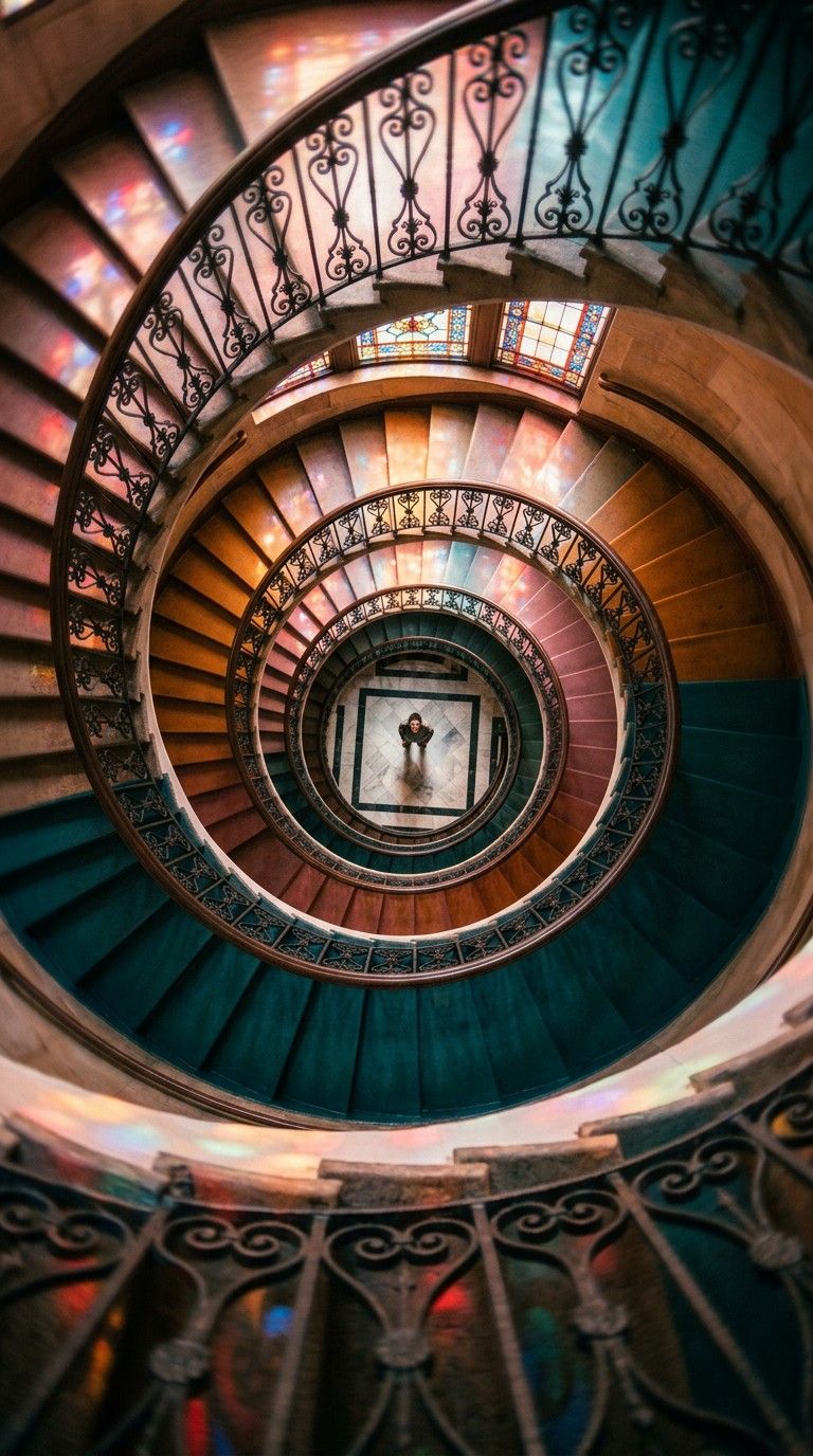 768x1376 Free Spiral Staircase Vertigo Image, Spiral, Architecture