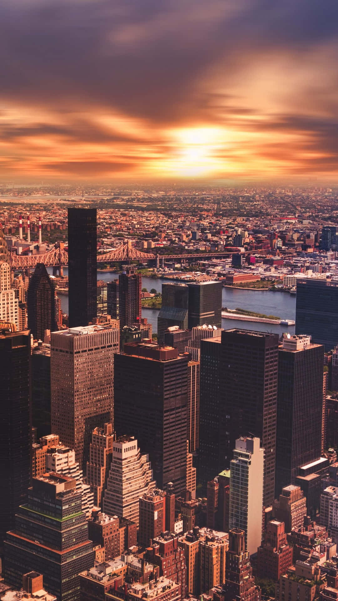 1080x1920 City Sunset iPhone Wallpaper