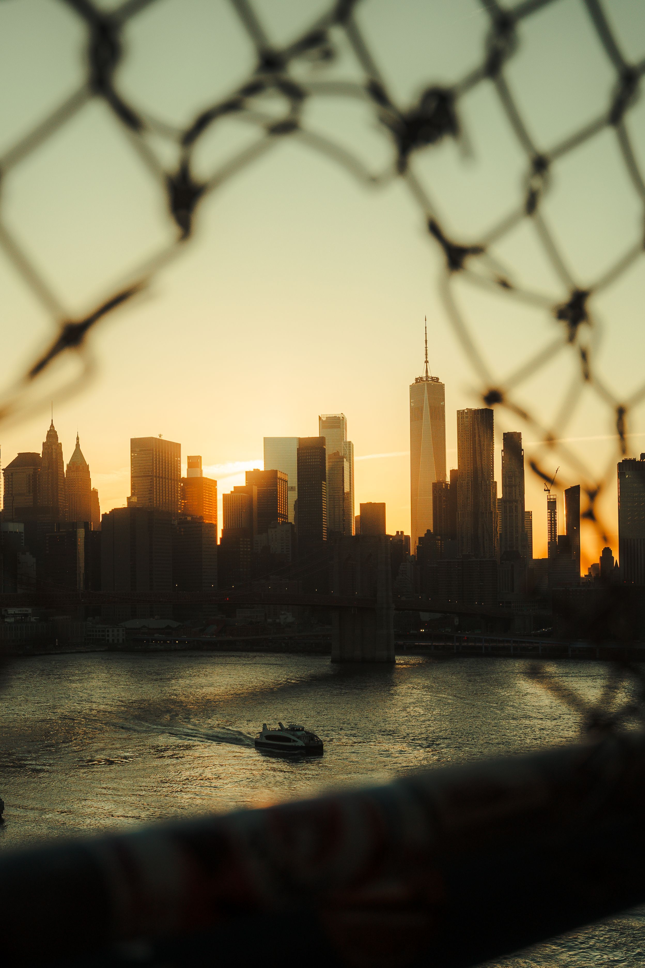 2497x3746 New York City Skyline Sunset Golden Hour · Free