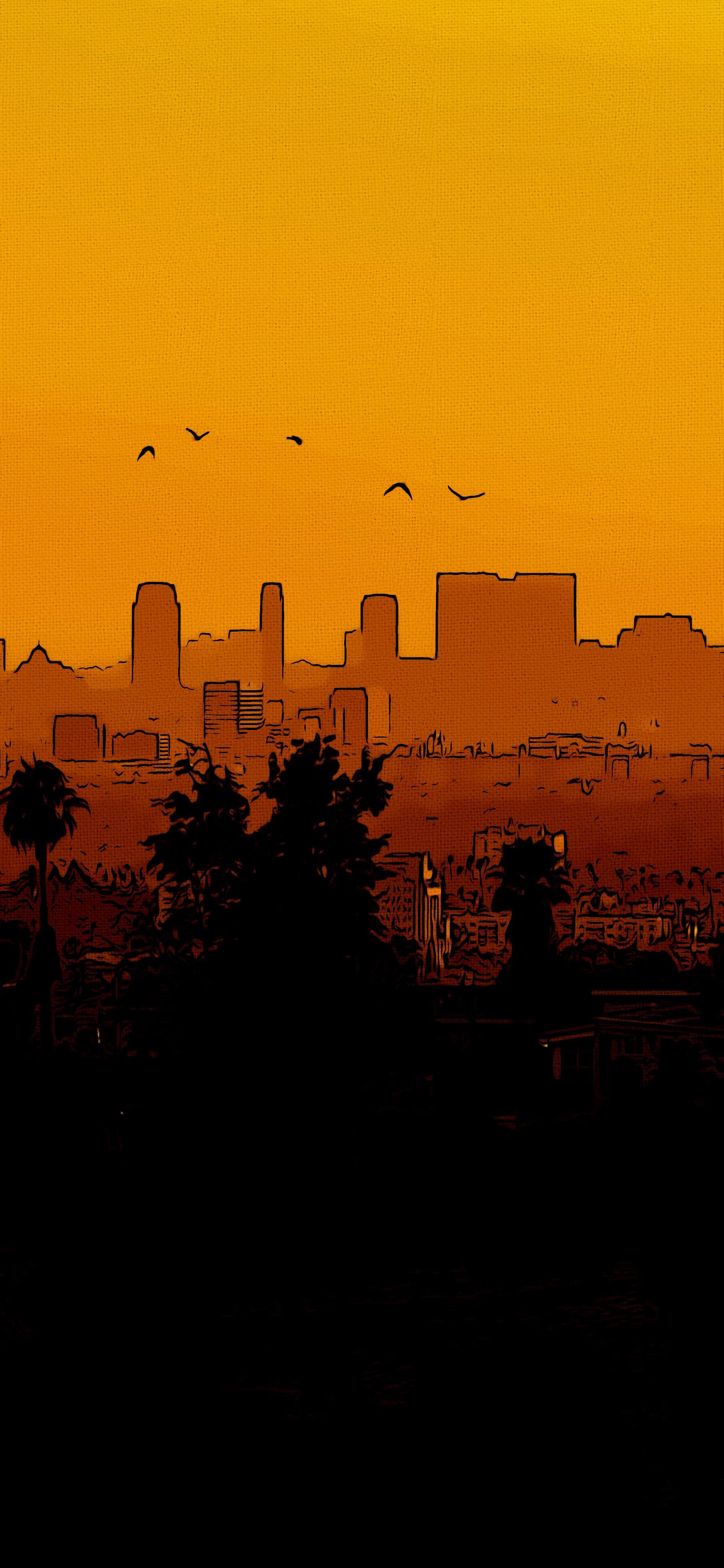 1893x4096 iPhone sunset canvas wallpaper