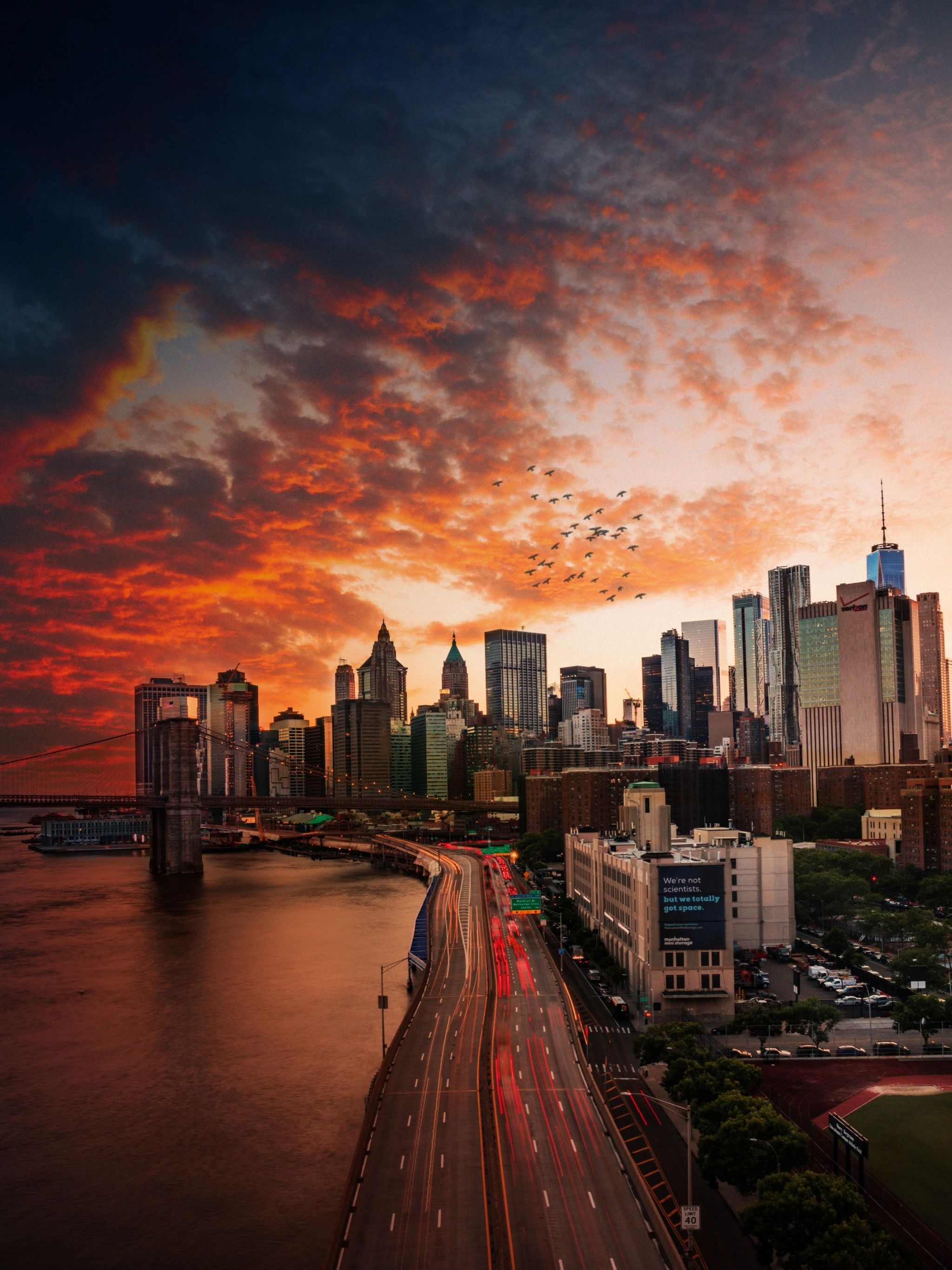 2048x2732 New York Sunset Wallpaper