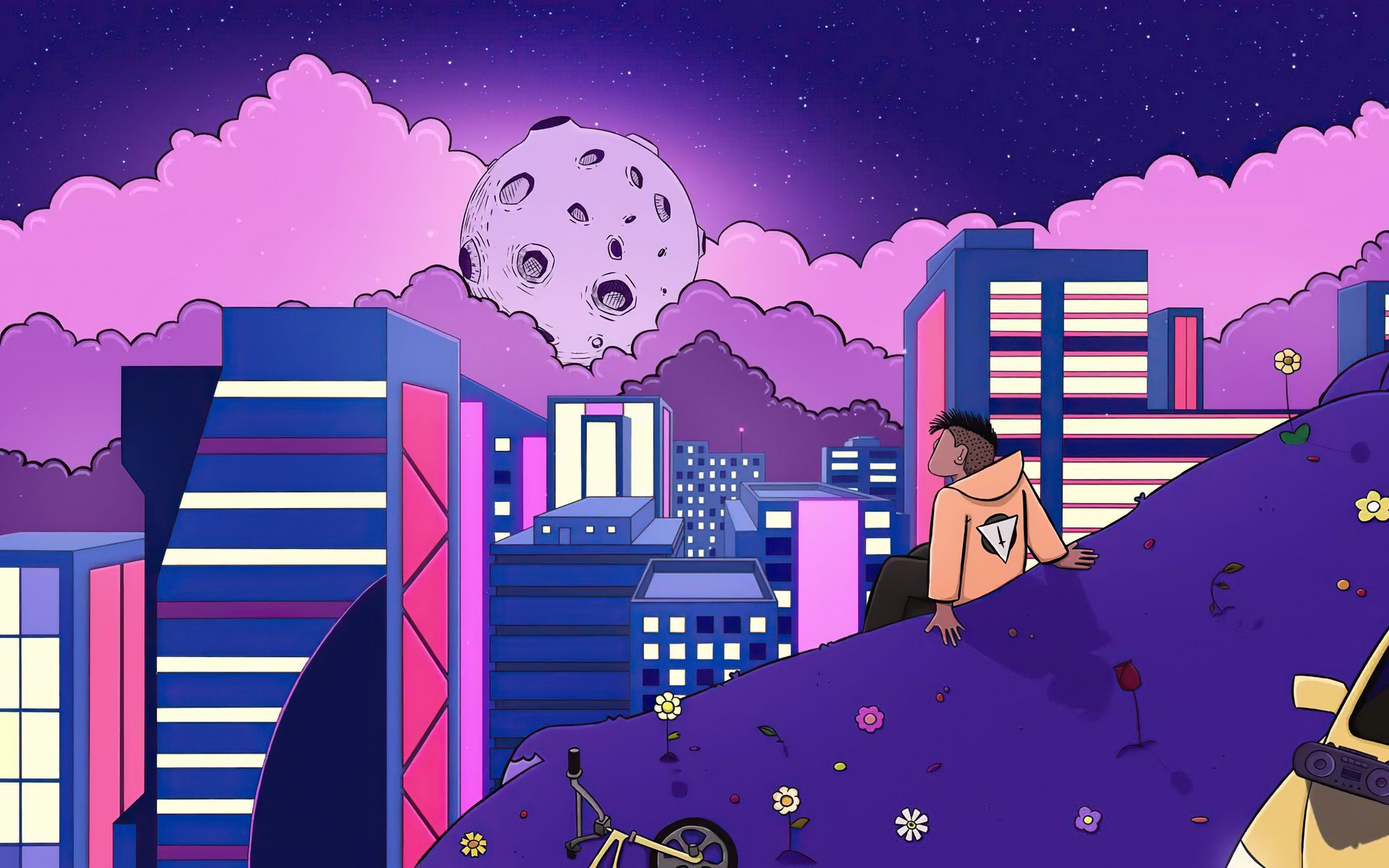 1920x1200 Download City Artistic Synthwave HD Wallpaper