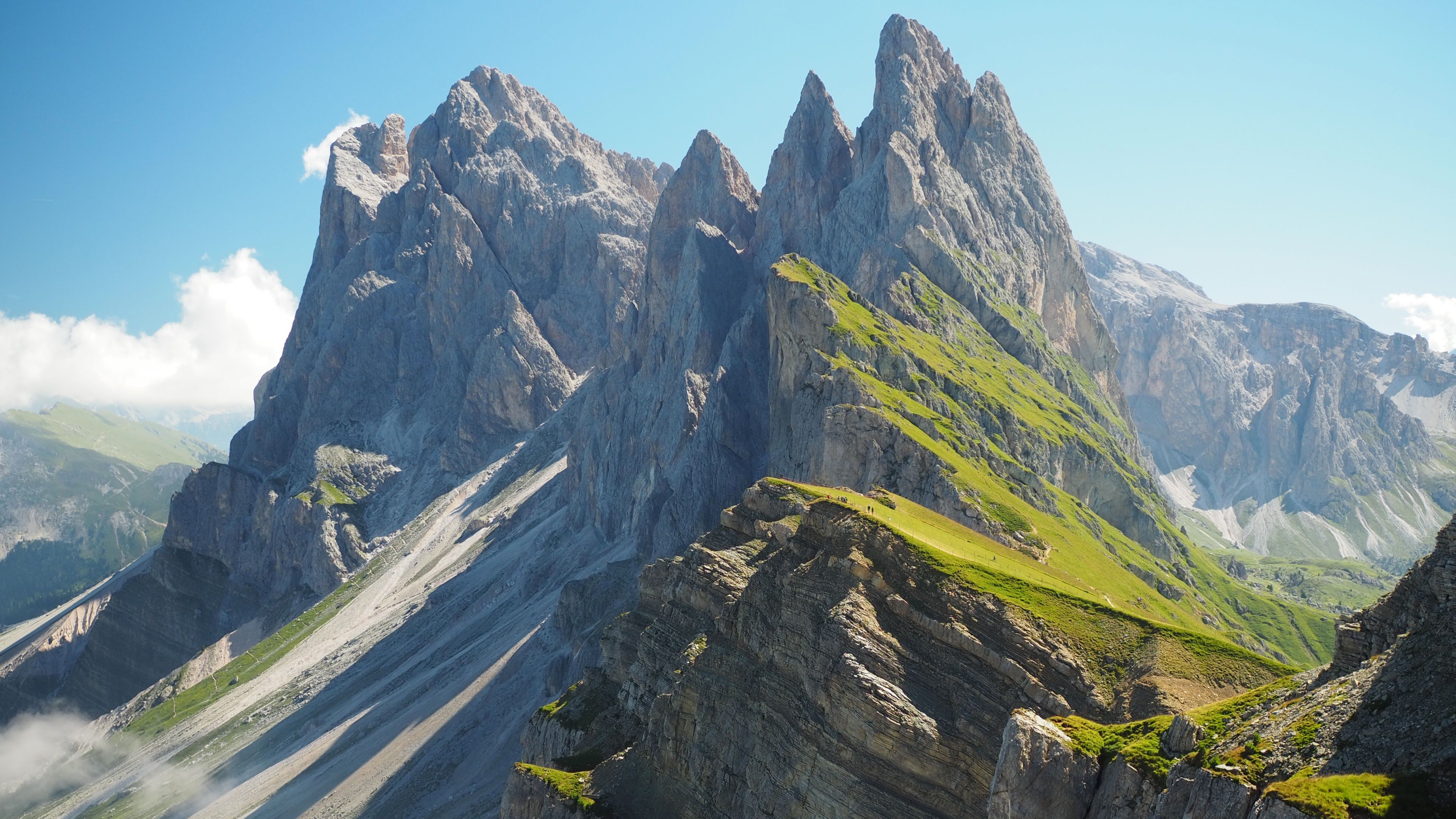 3840x2160 Val di Funes Wallpaper 4K, Dolomites, Italy, Mountain Peaks