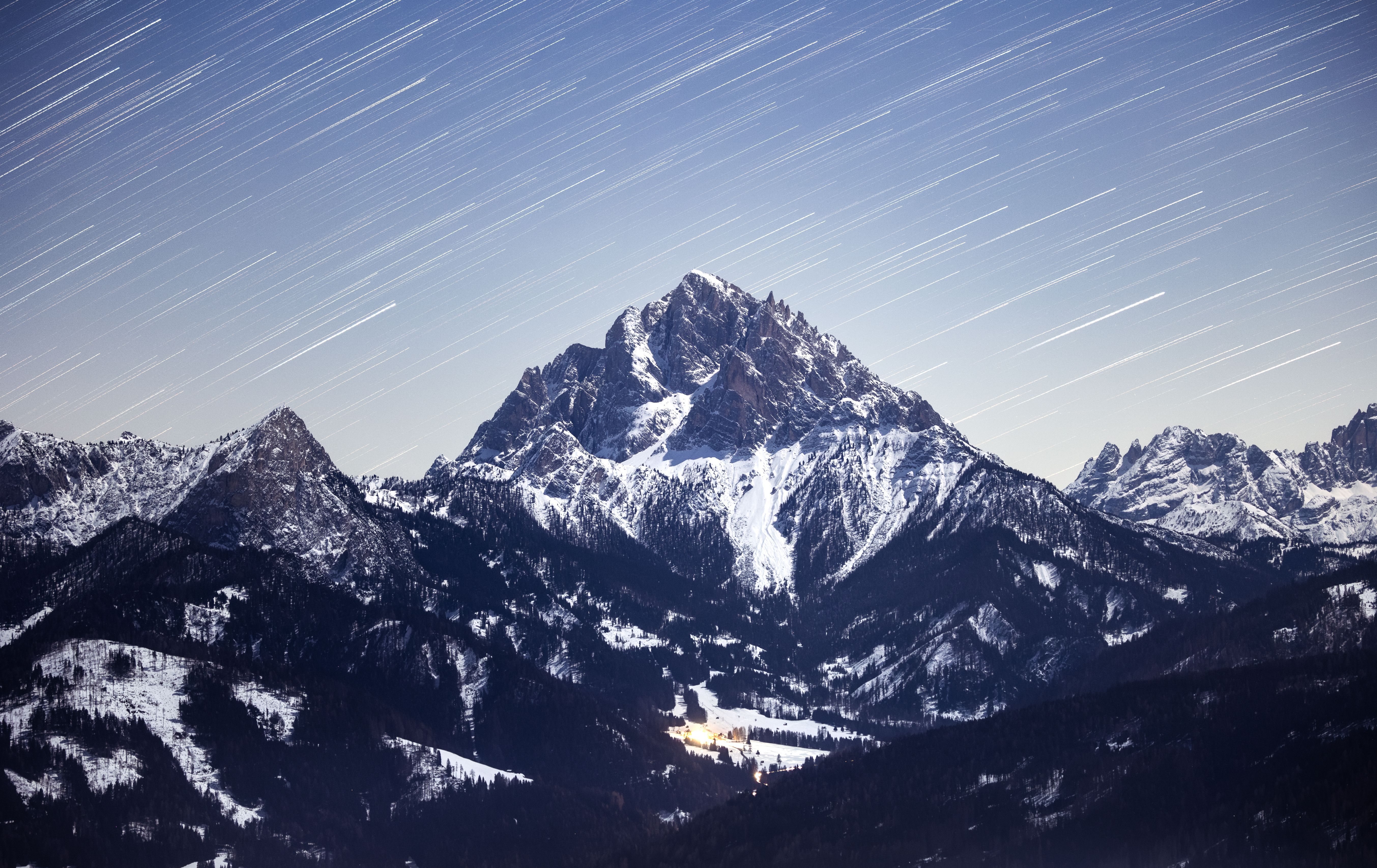 5413x3413 Starry Night over the Italian Dolomites · Free