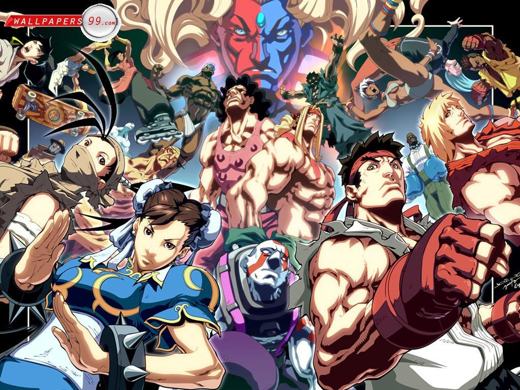 1024x768 Street Fighter Anime Wallpaper