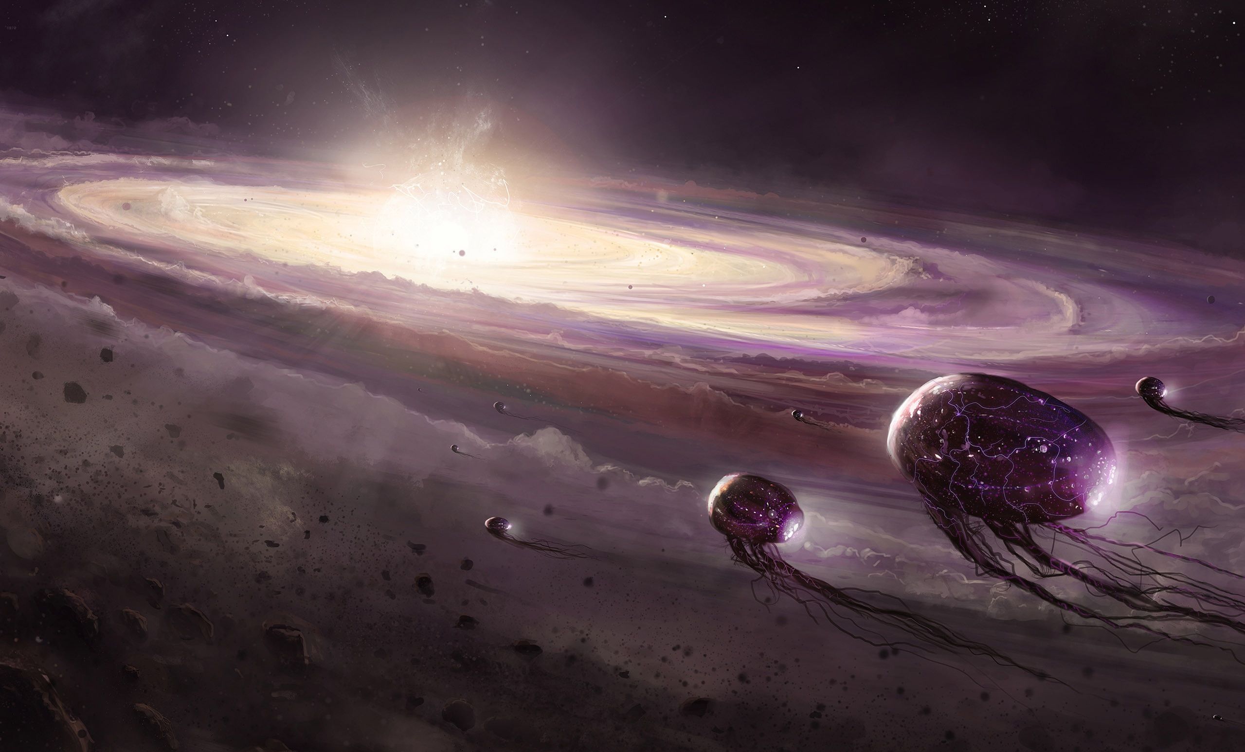 2559x1546 Space Alien Wallpaper