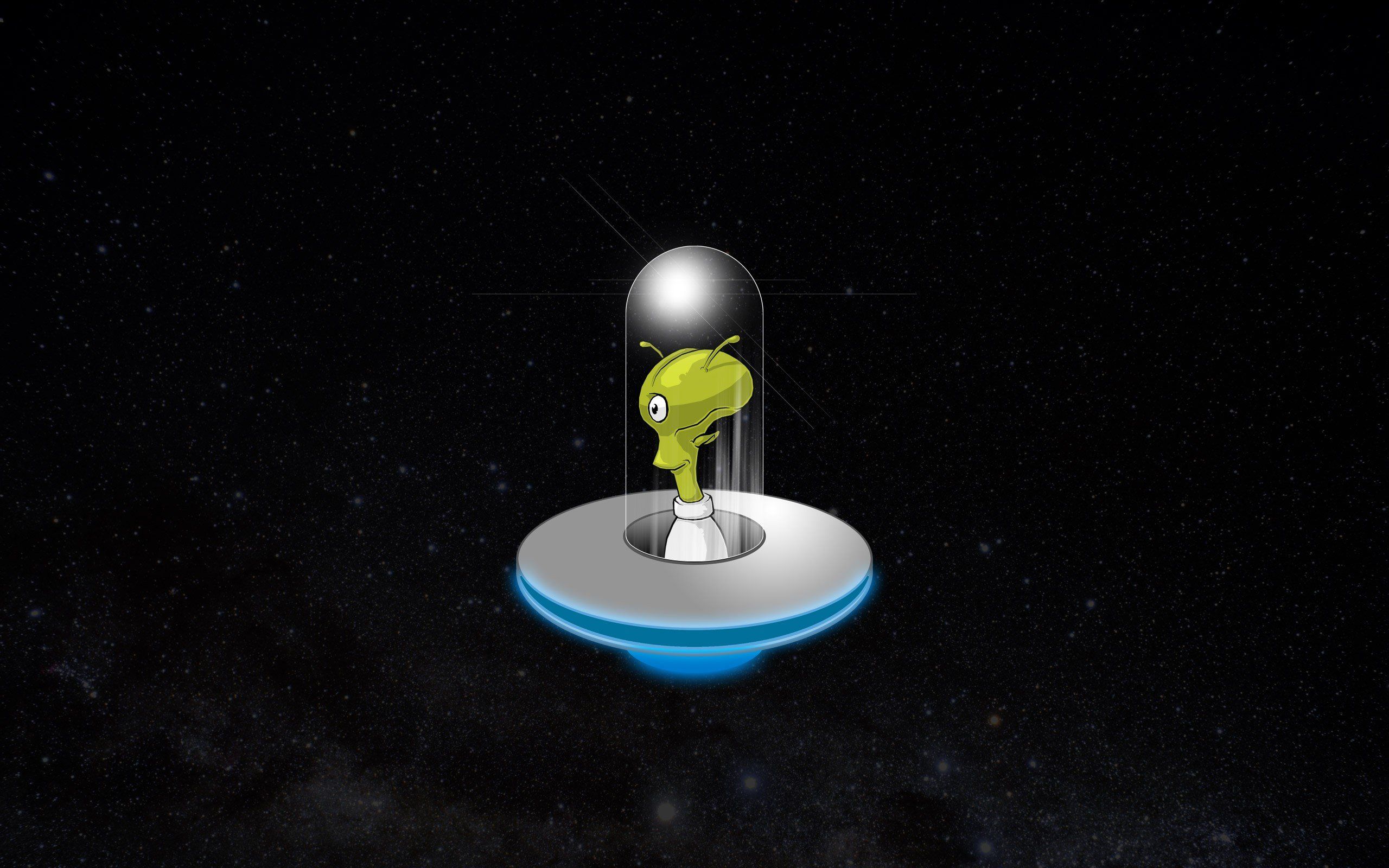 2560x1600 aliens, UFO, Space, Stars, Glowing HD Wallpaper / Desktop and Mobile Image & Photo