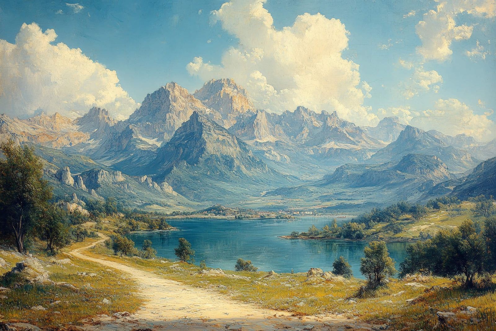 1600x1067 Landscape Wallpaper Capped Peaks And Alpine Lake
