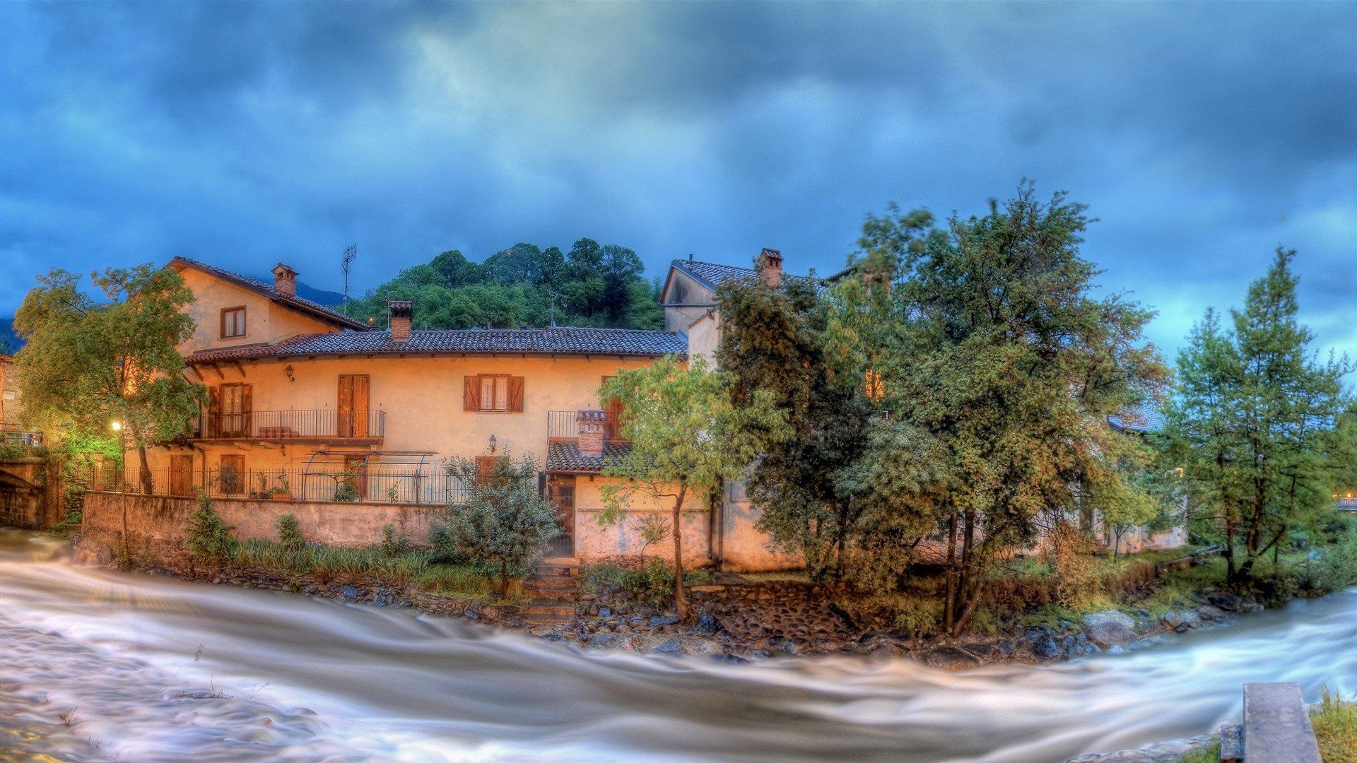 1920x1080 landscapes, Nature, The, Village, Rivers, Panoramic, Natural, Scenery Wallpaper HD / Desktop and Mobile Background