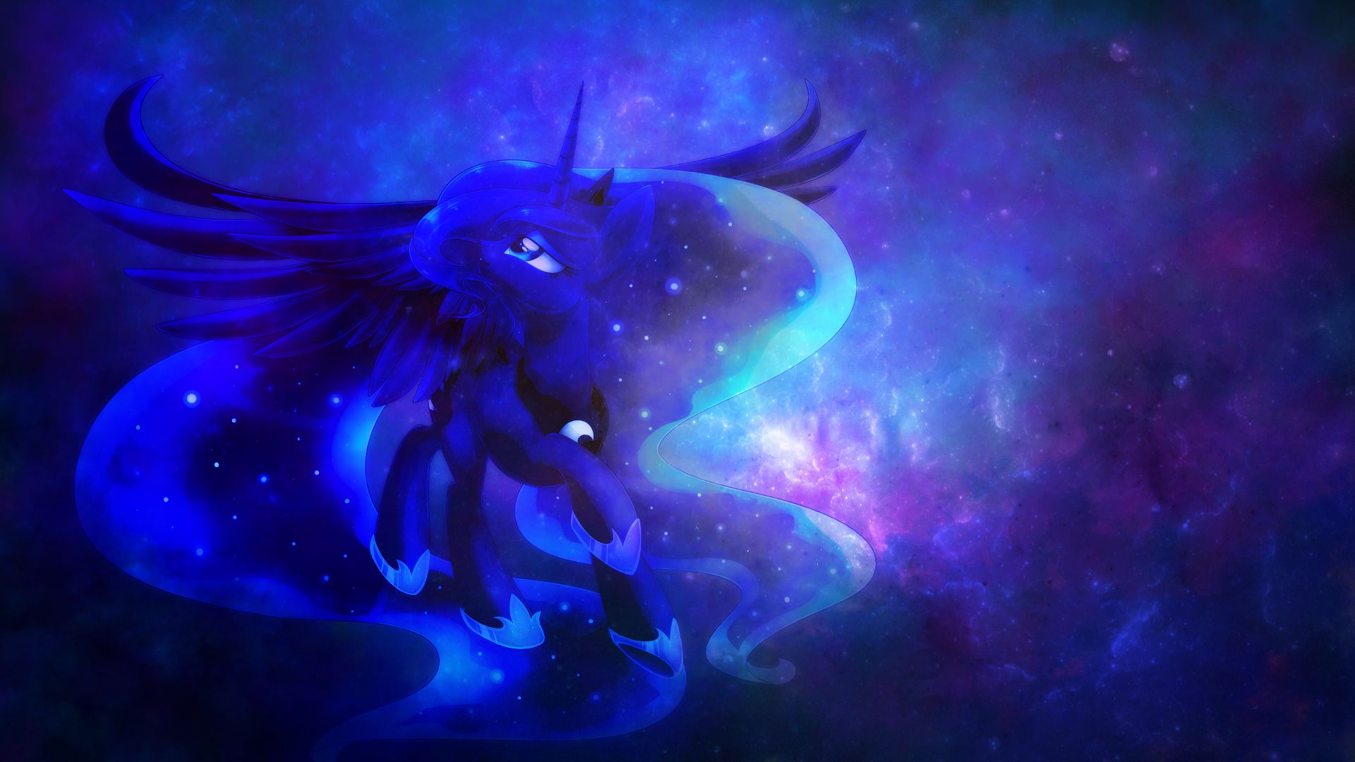 1920x1080 Luna wallpaper by BlackFreya and sgtwaflez. My Little Pony wallpaper. My Little Wallpaper are Magic