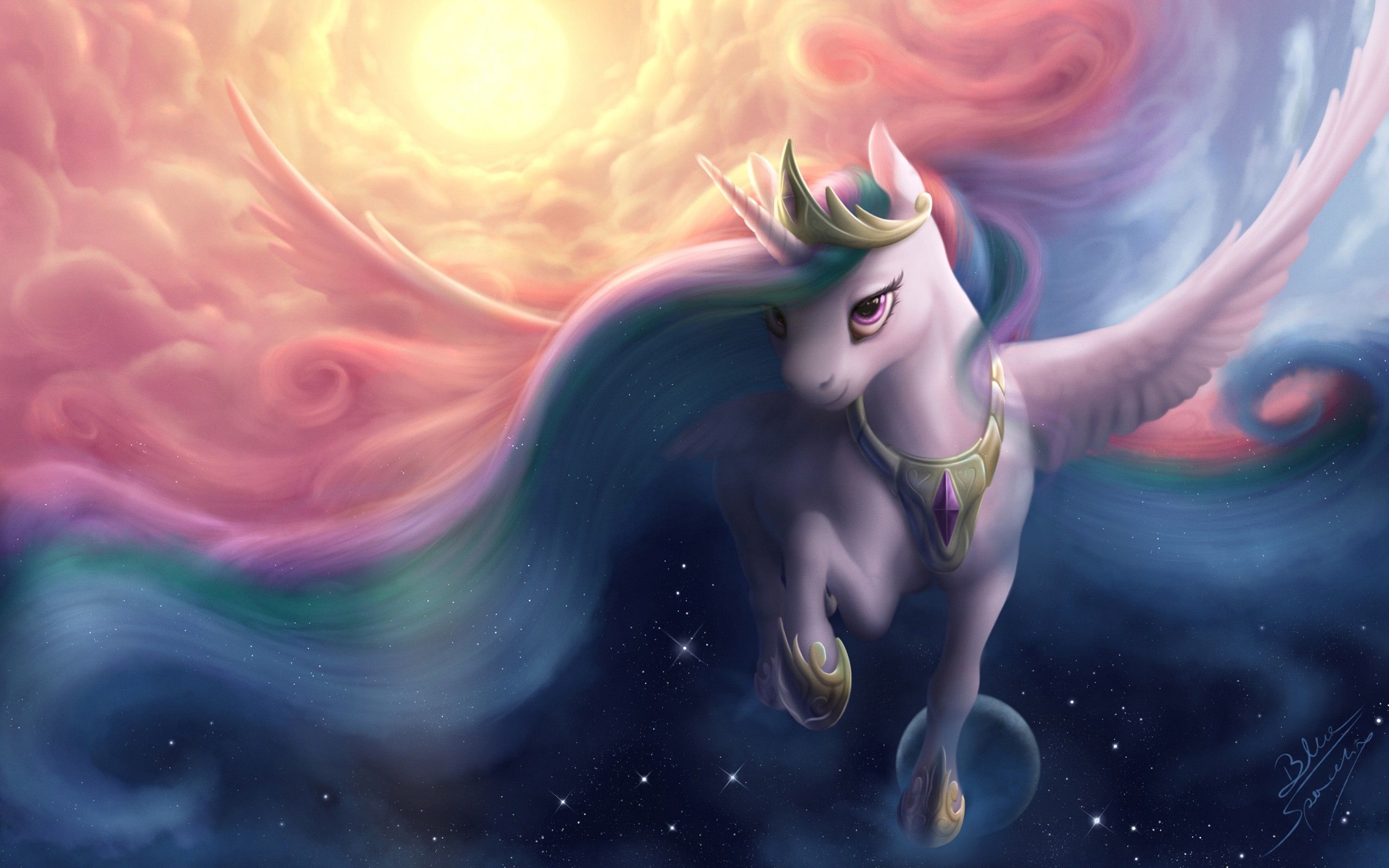 2560x1600 Princess Luna Alicorn My Little Pony Friendship is Magic Wallpaper