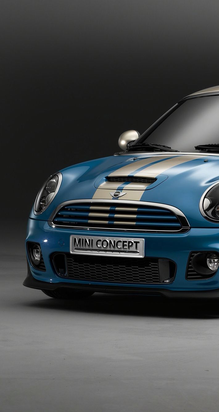 710x1334 Classic Mini Cooper with White Stripes. Mini cooper car image, Mini cooper fatlace wallpaper, Mini