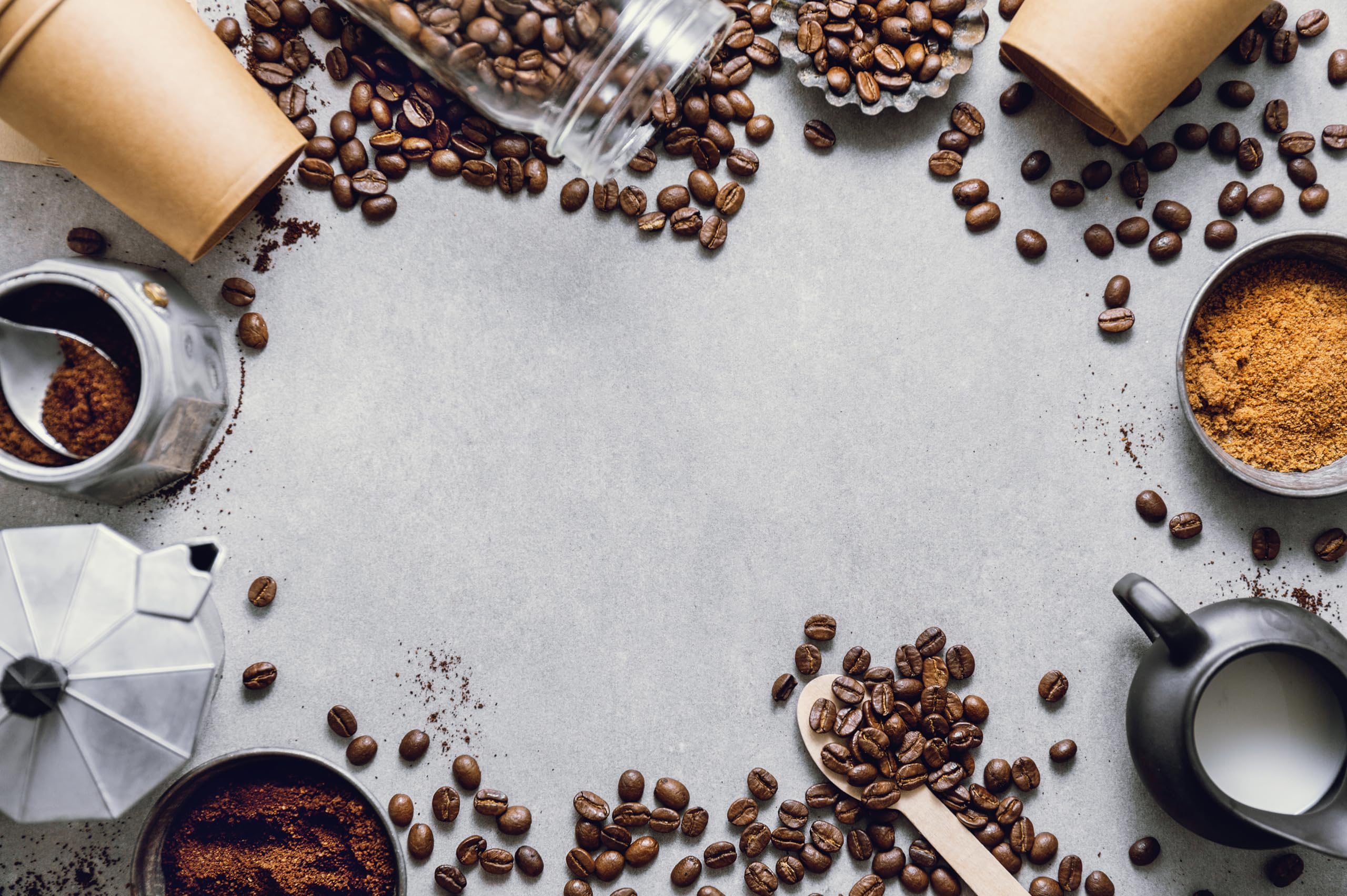 2560x1704 Amazon.com : chnywork 15x8ft Coffee Beans Backdrop Mocha Coffee Moka Pot Making Cafe Powder Gray Background Theme Party Decor Cafe Shop Photo Booth Studio Props Wallpaper