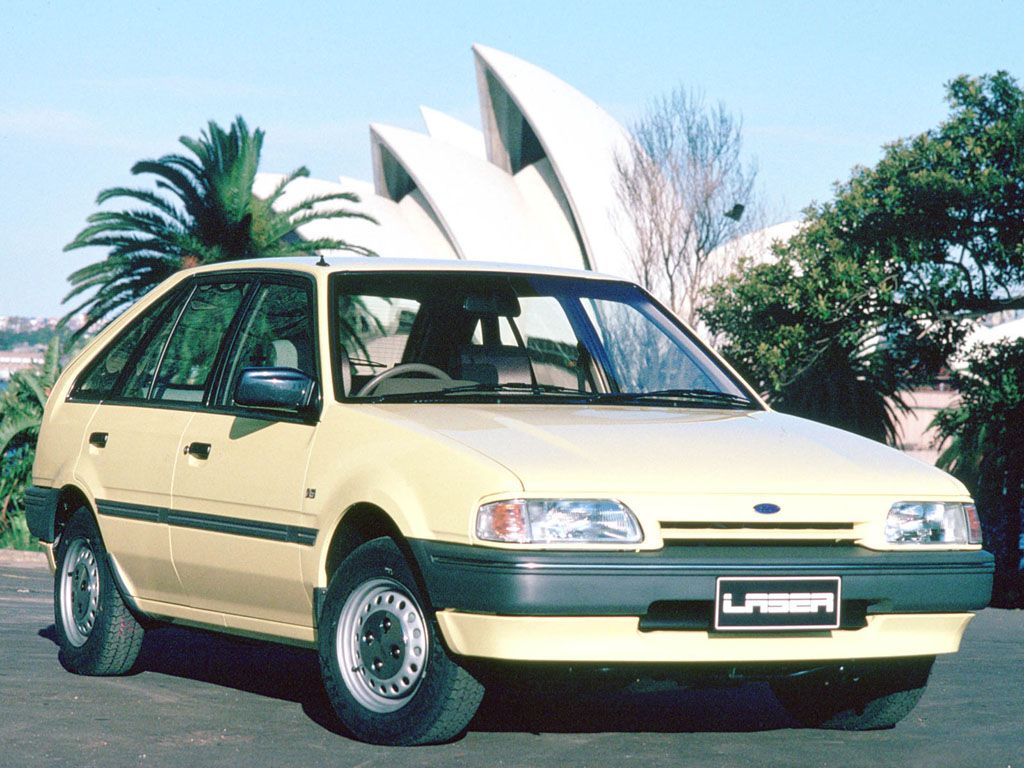 1024x768 Ford Laser Hatch Press Photo. Covers the 1